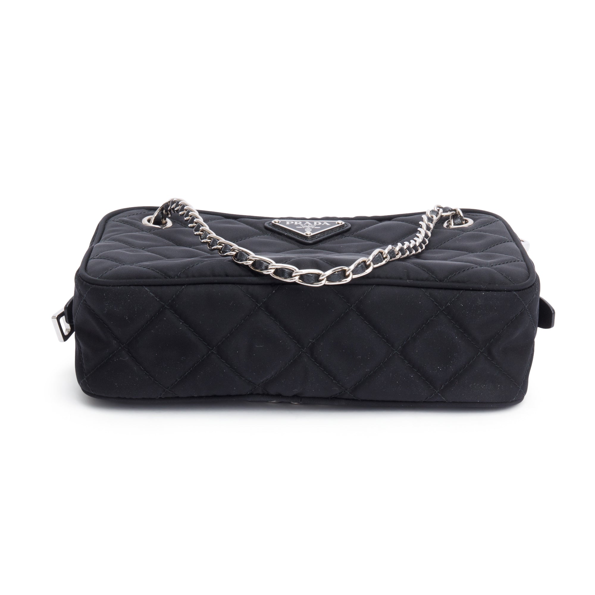Prada Black Tessuto Nylon Impunture Camera Bag