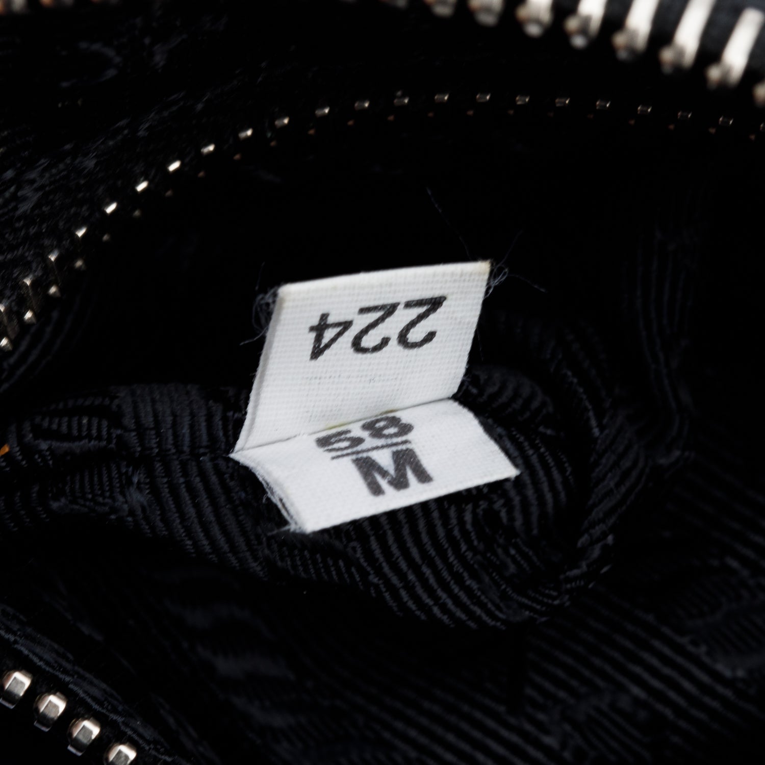 Prada Black Tessuto Nylon O-Ring Zip Pouch