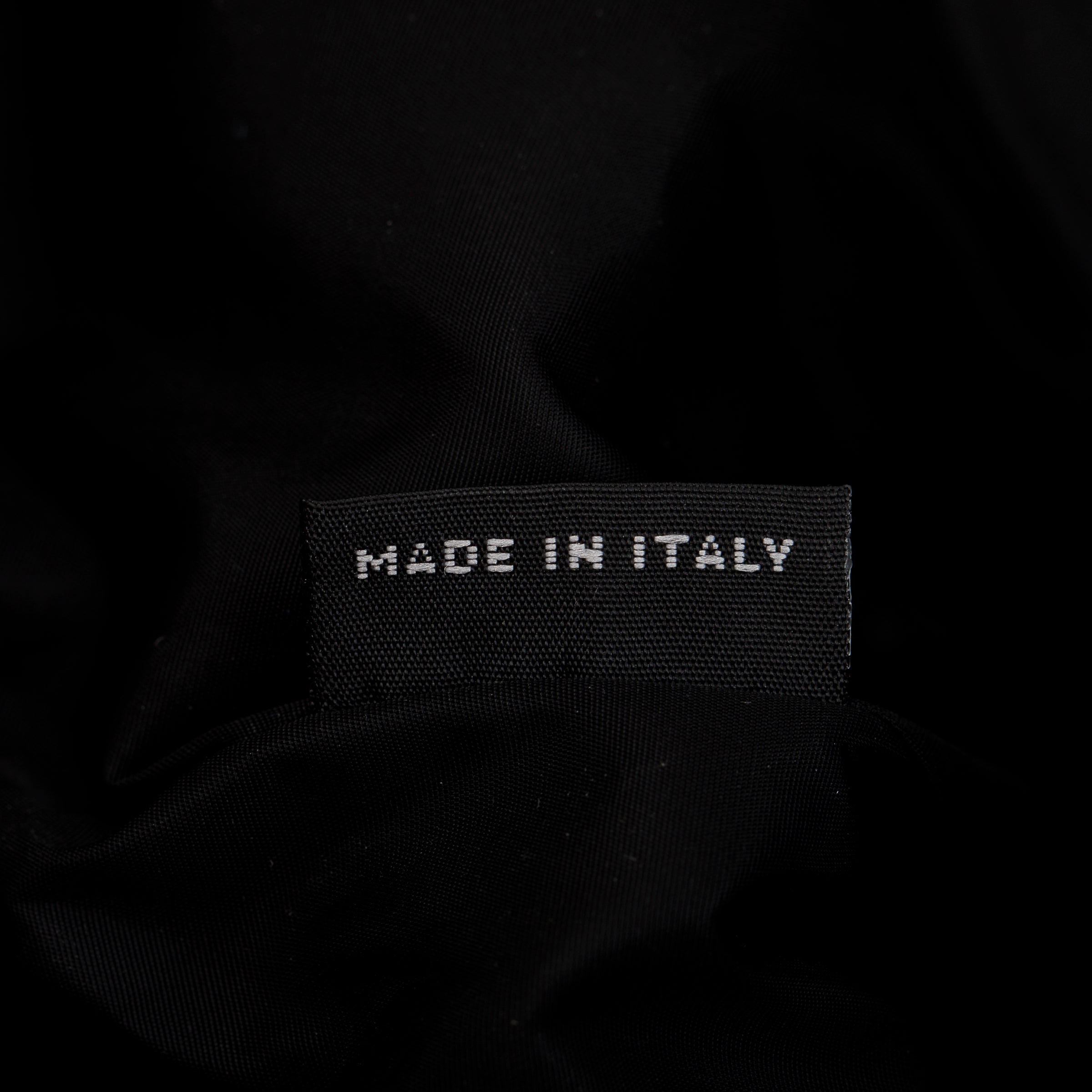 Prada Black Tessuto Nylon Whale Pocket Motif Drawstring Backpack