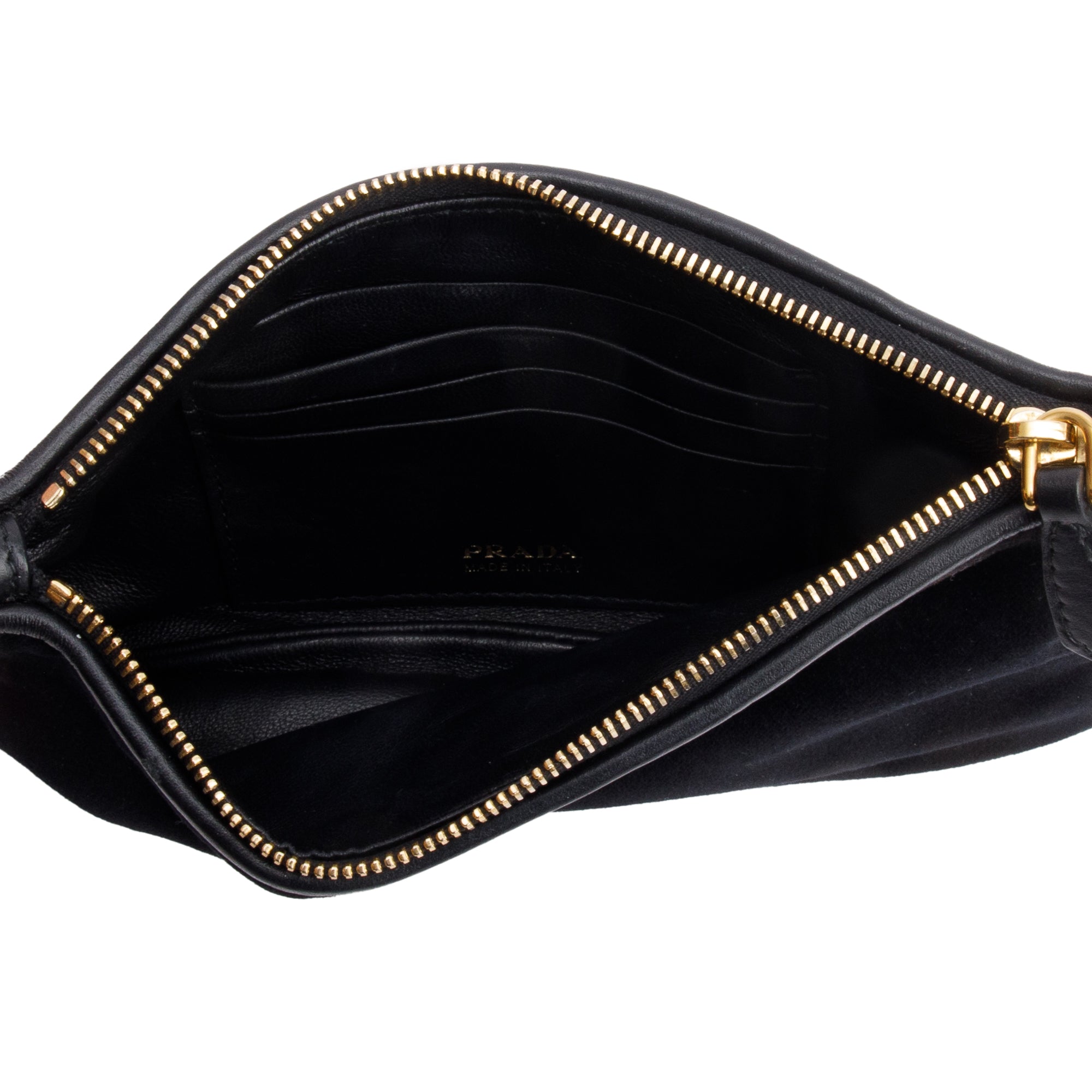 Prada Black Velluto Chain Clutch w/ Strap & Authenticity Card