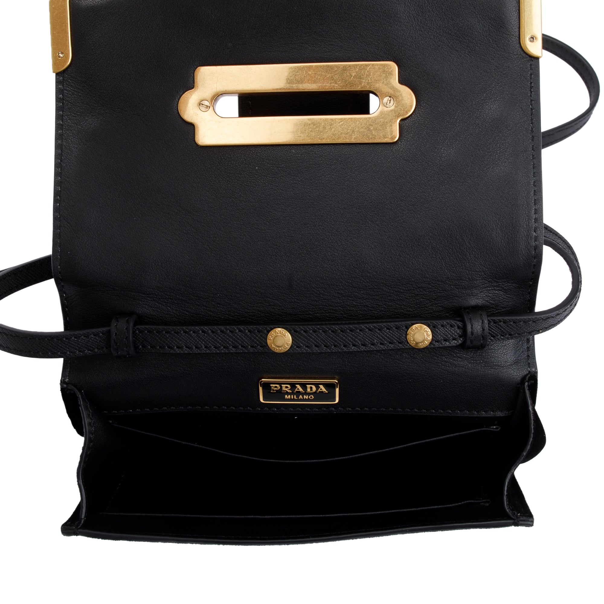 Prada Black Velvet Saffiano Astrology Cahier Bag