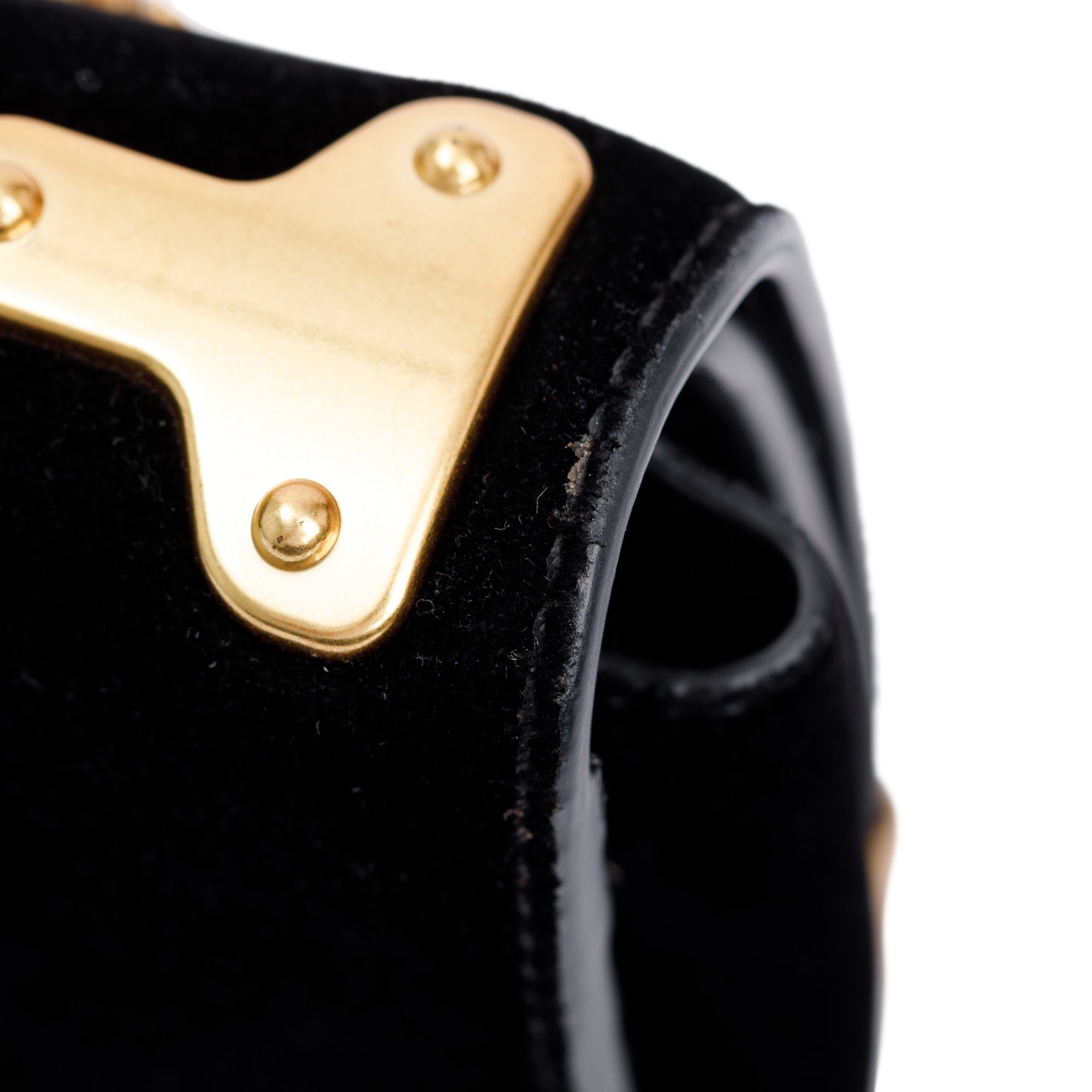 Prada Black Velvet Saffiano Astrology Cahier Bag