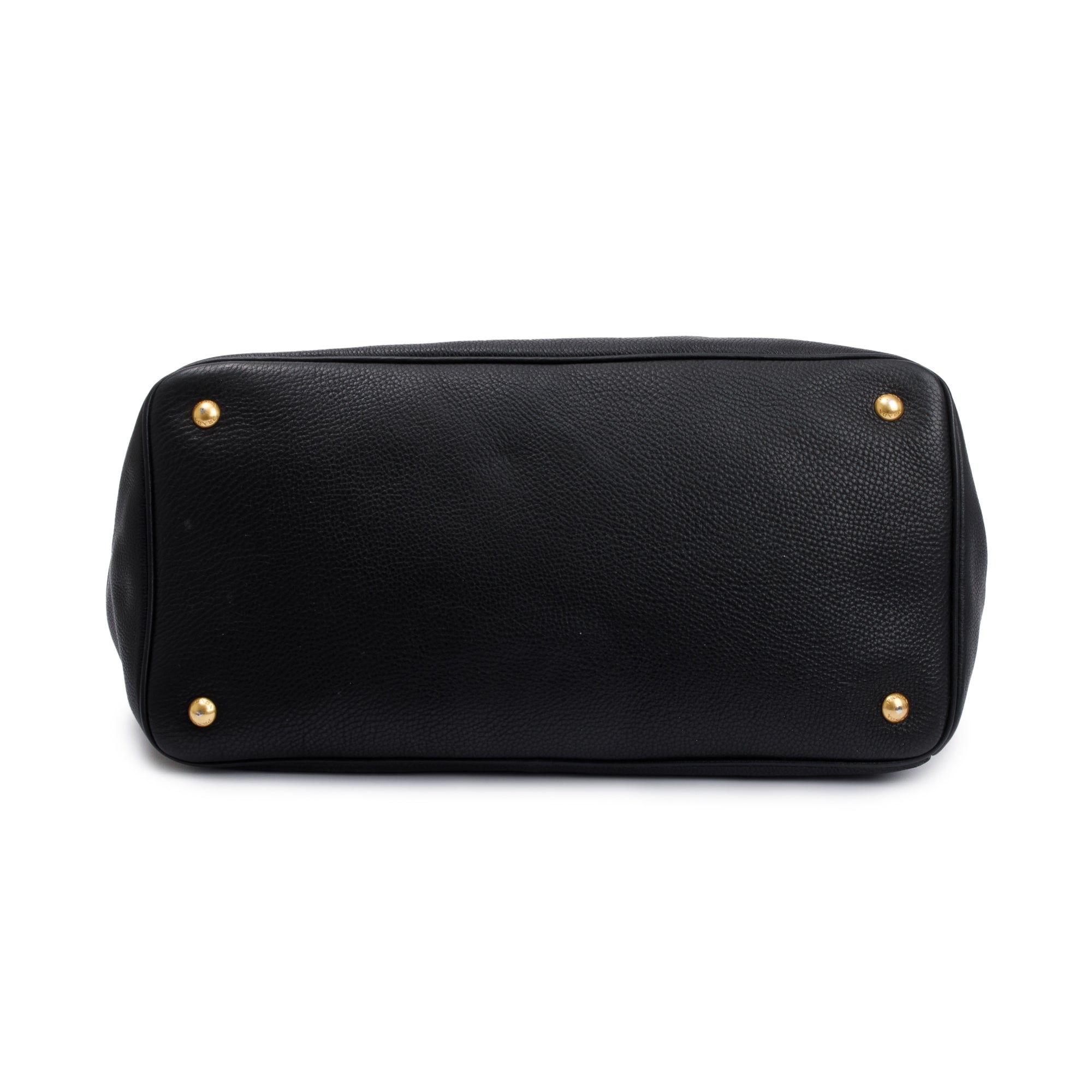 Prada Black Vitello Daino Convertible Tote w/ Strap