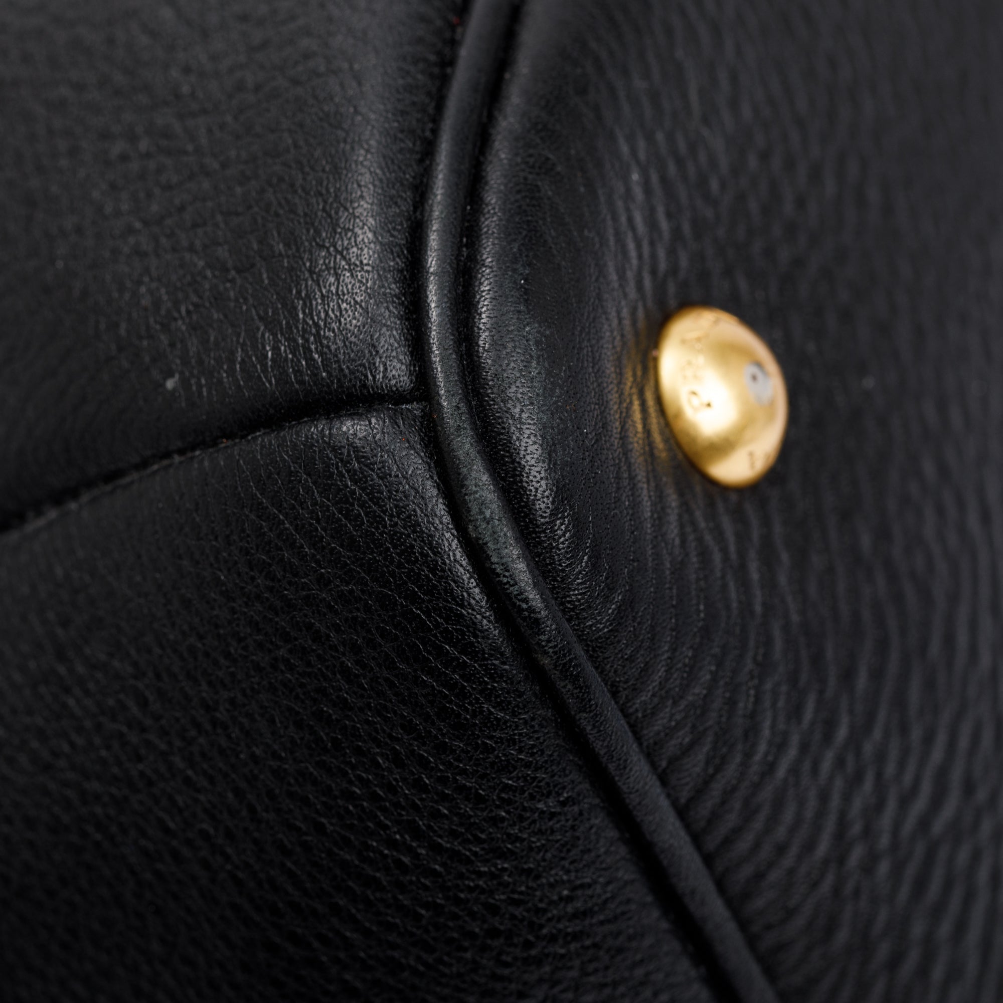 Prada Black Vitello Daino Convertible Tote w/ Strap