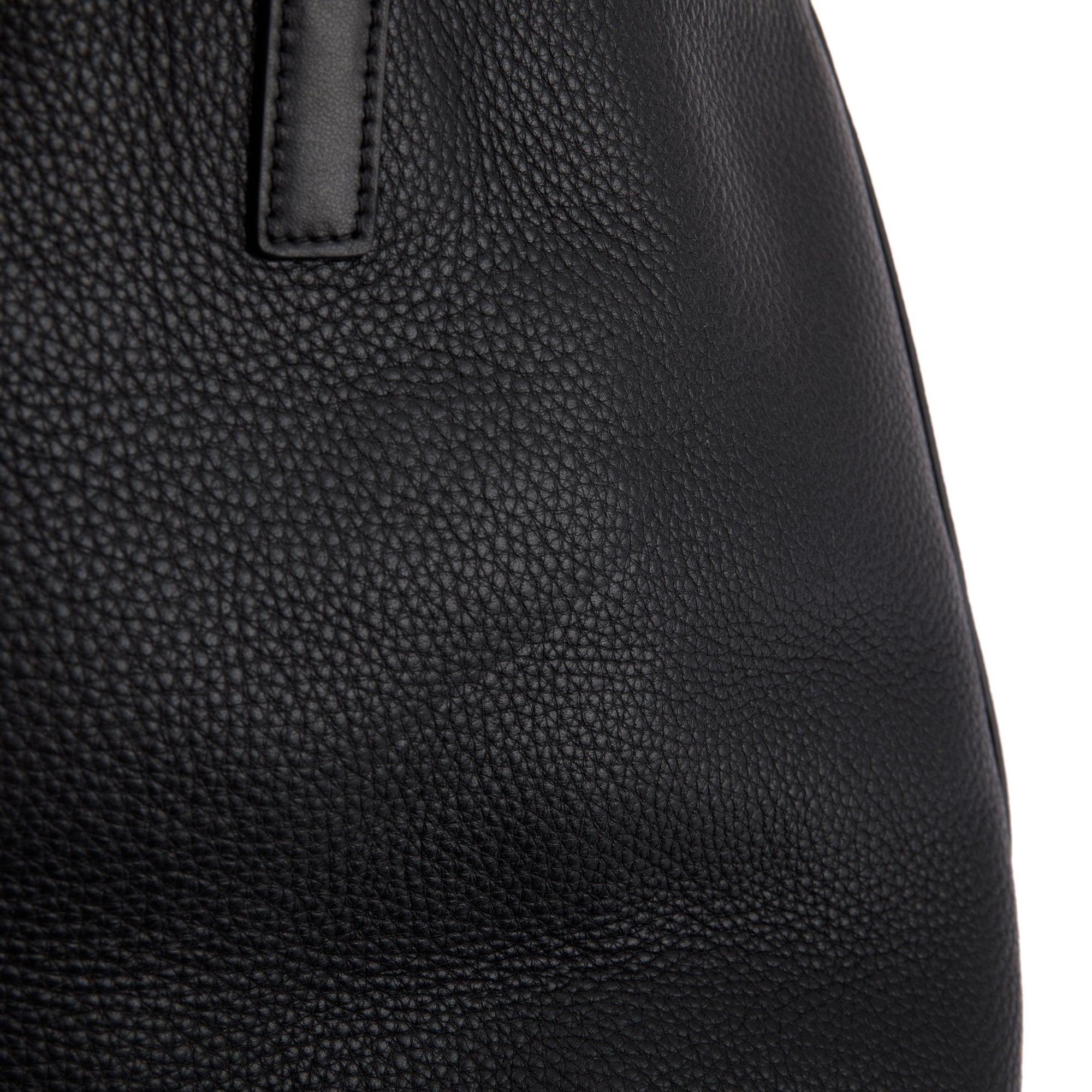 Prada Black Vitello Daino Front Pocket Shopping Tote