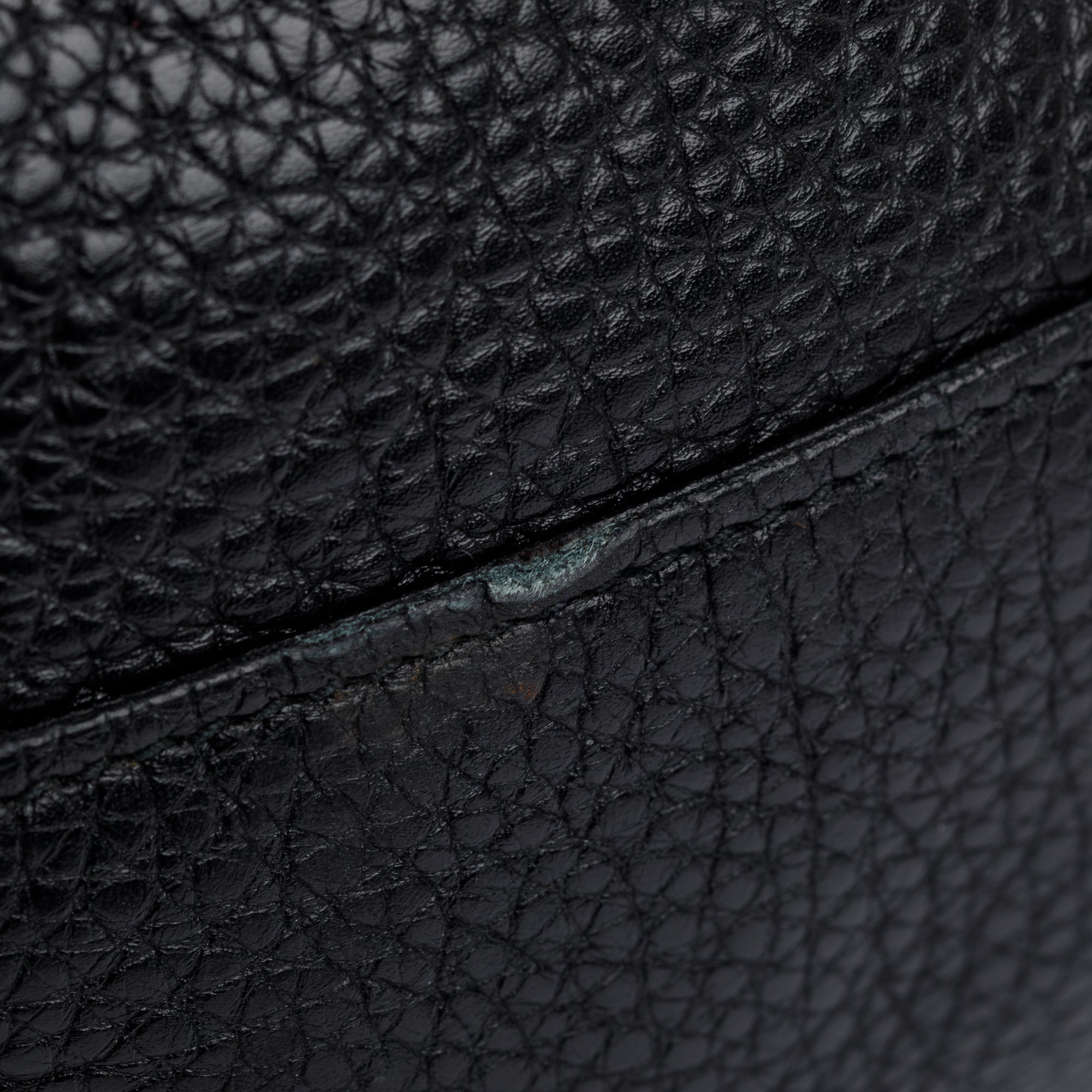 Prada Black Vitello Daino Leather Large Shopping Tote w/ Strap