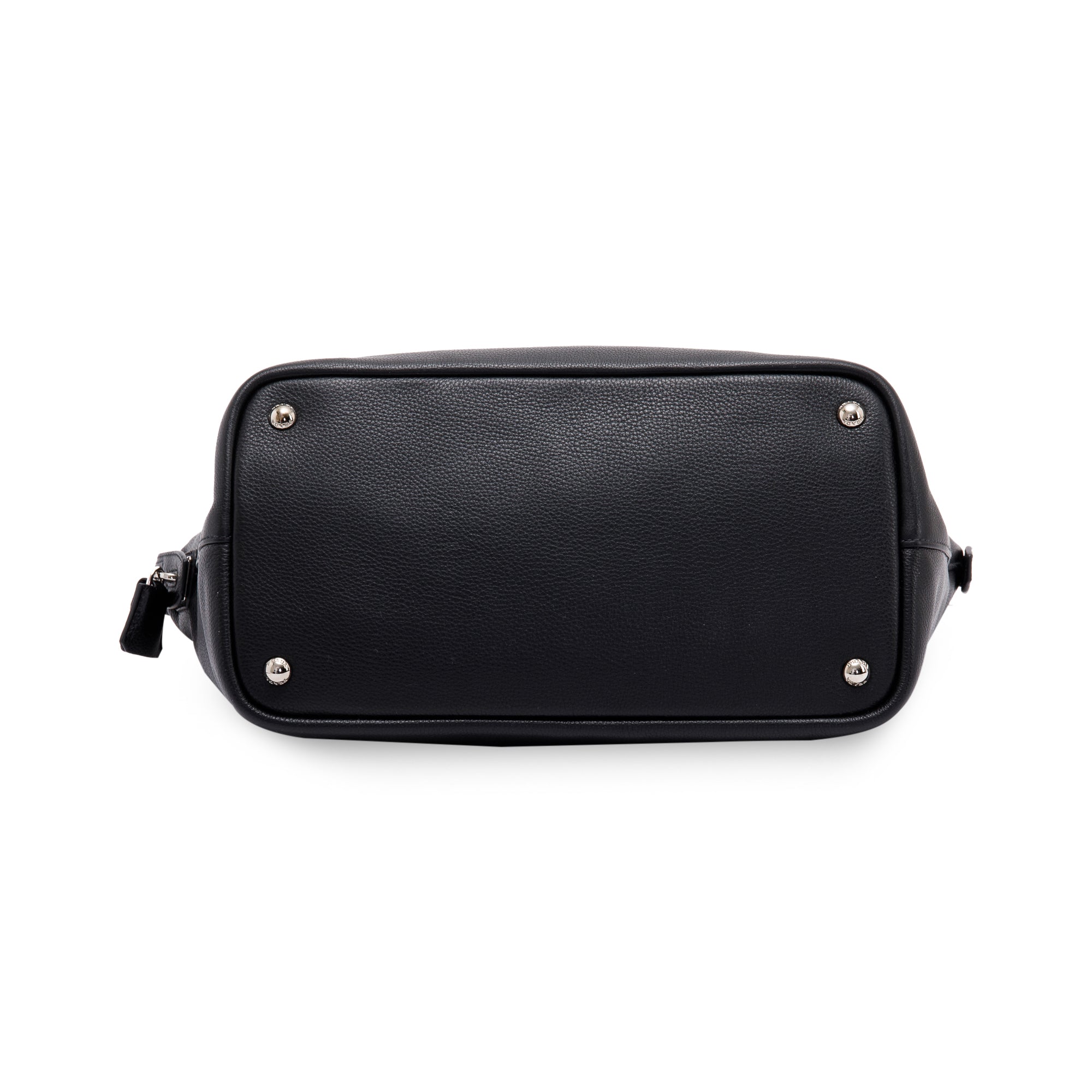 Prada Black Vitello Daino Zip Tote