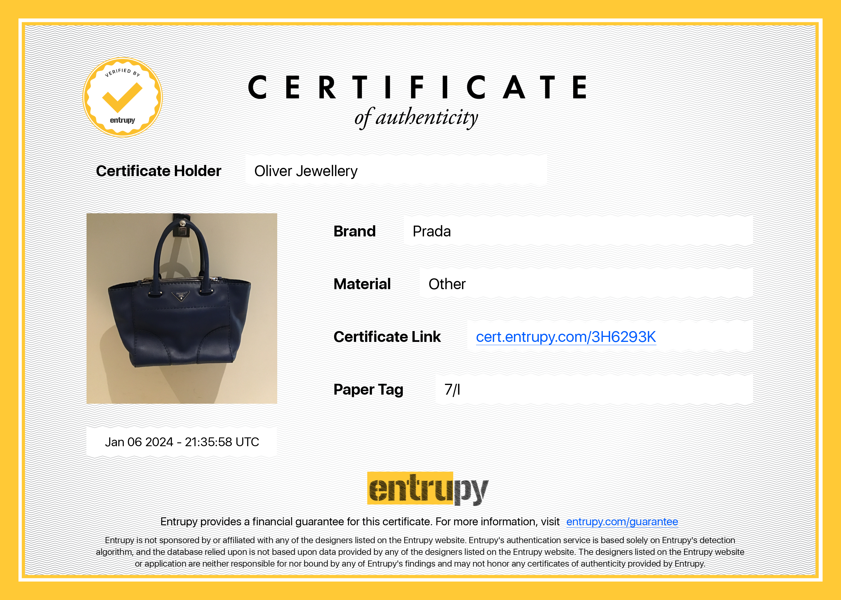 Prada Blue City Calf Small Twin Pocket Tote w/ Strap