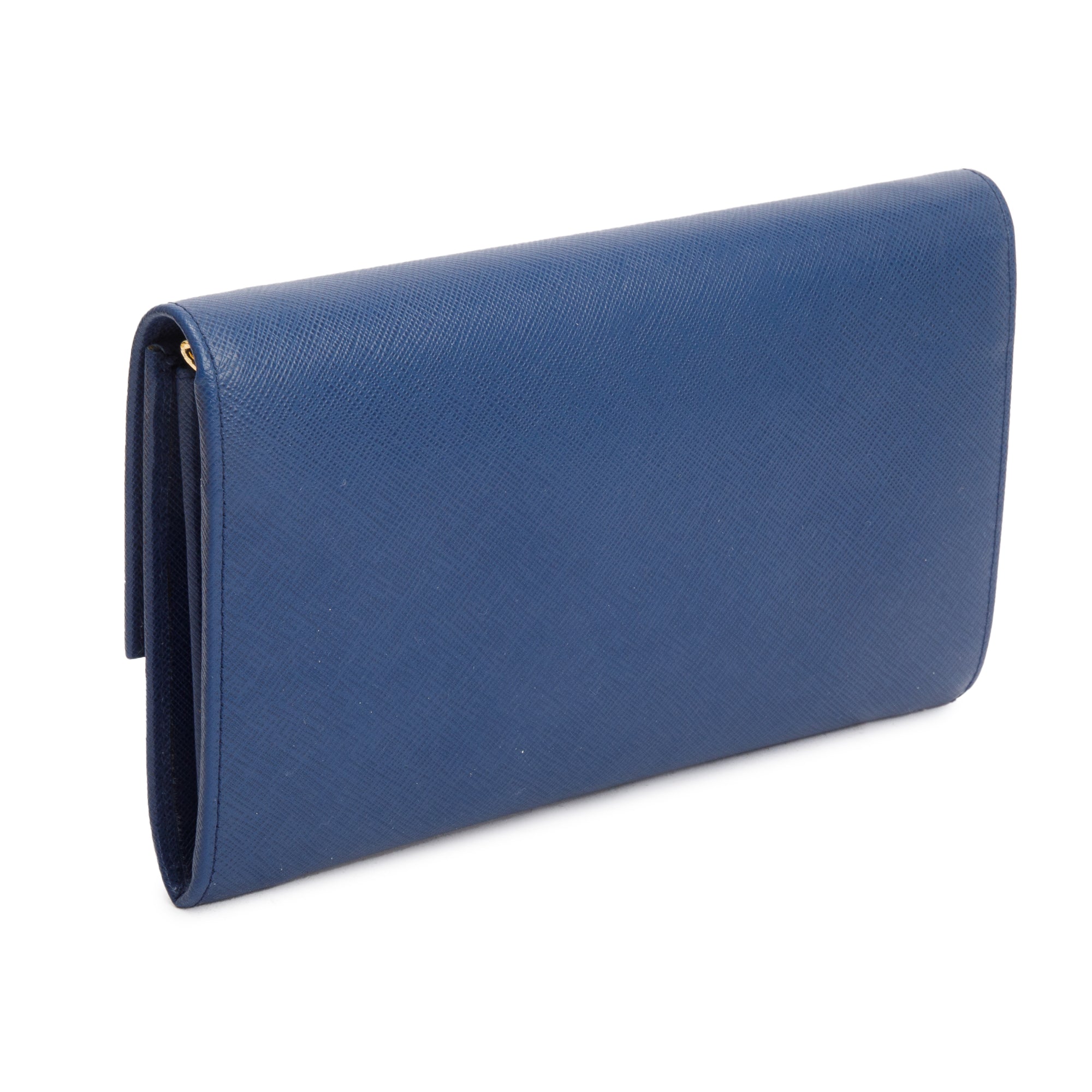 Prada Blue Saffiano Lux Leather Sound Crossbody Bag