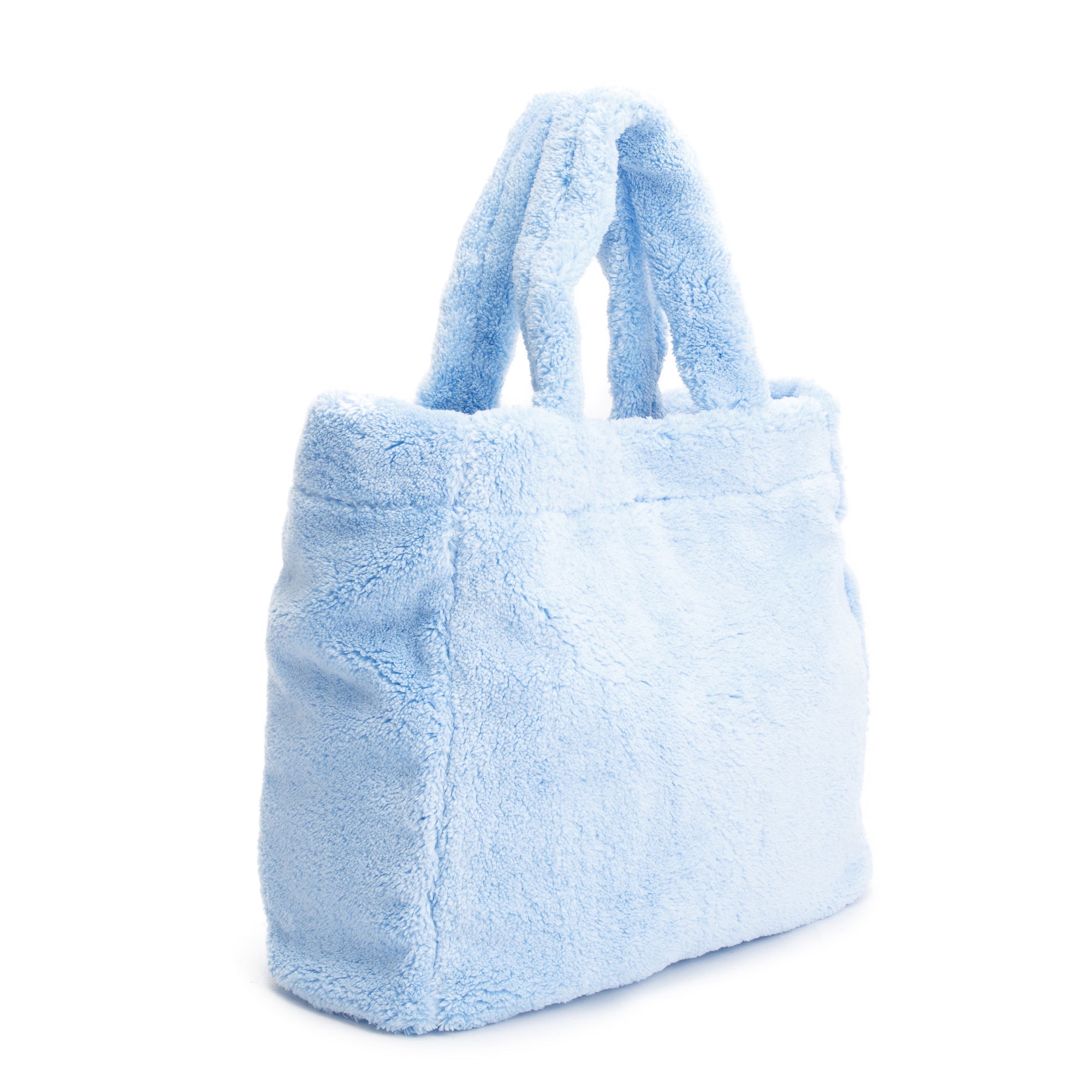 Prada Blue Terry Cloth Logo Tote