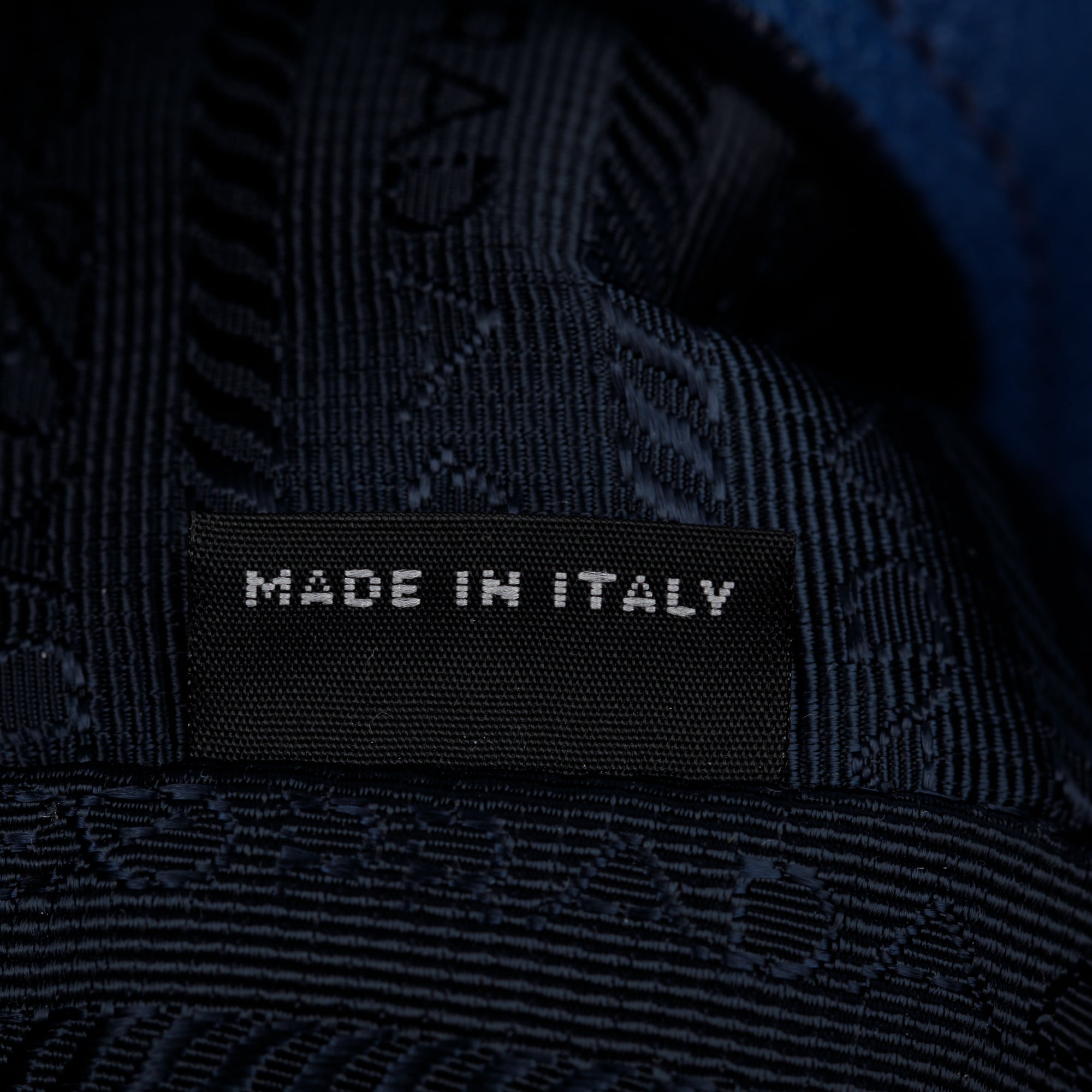 Prada Blue Vitello Daino Leather Pocket Hobo Bag