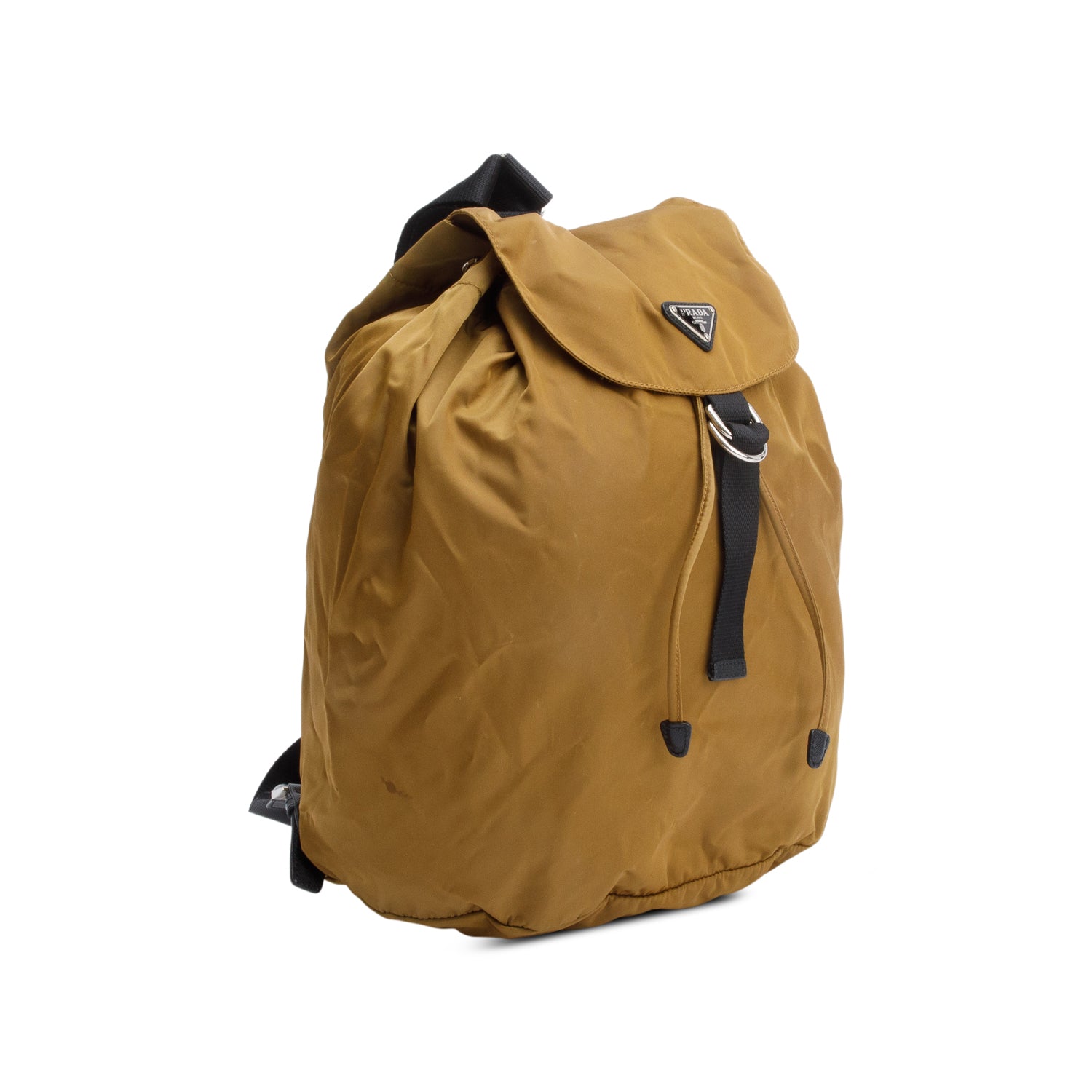 Prada Brown Tessuto Nylon Drawstring Backpack