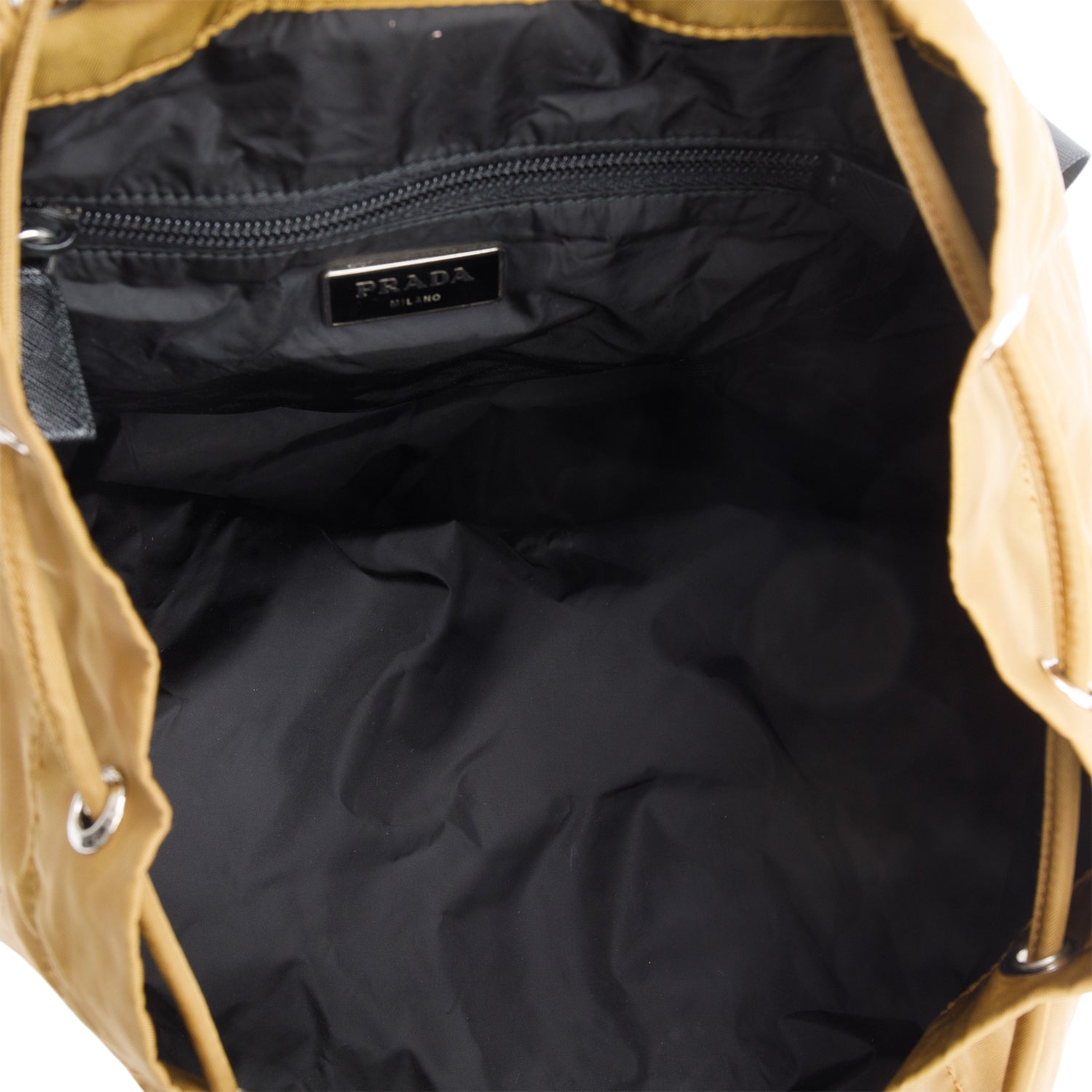 Prada Brown Tessuto Nylon Drawstring Backpack