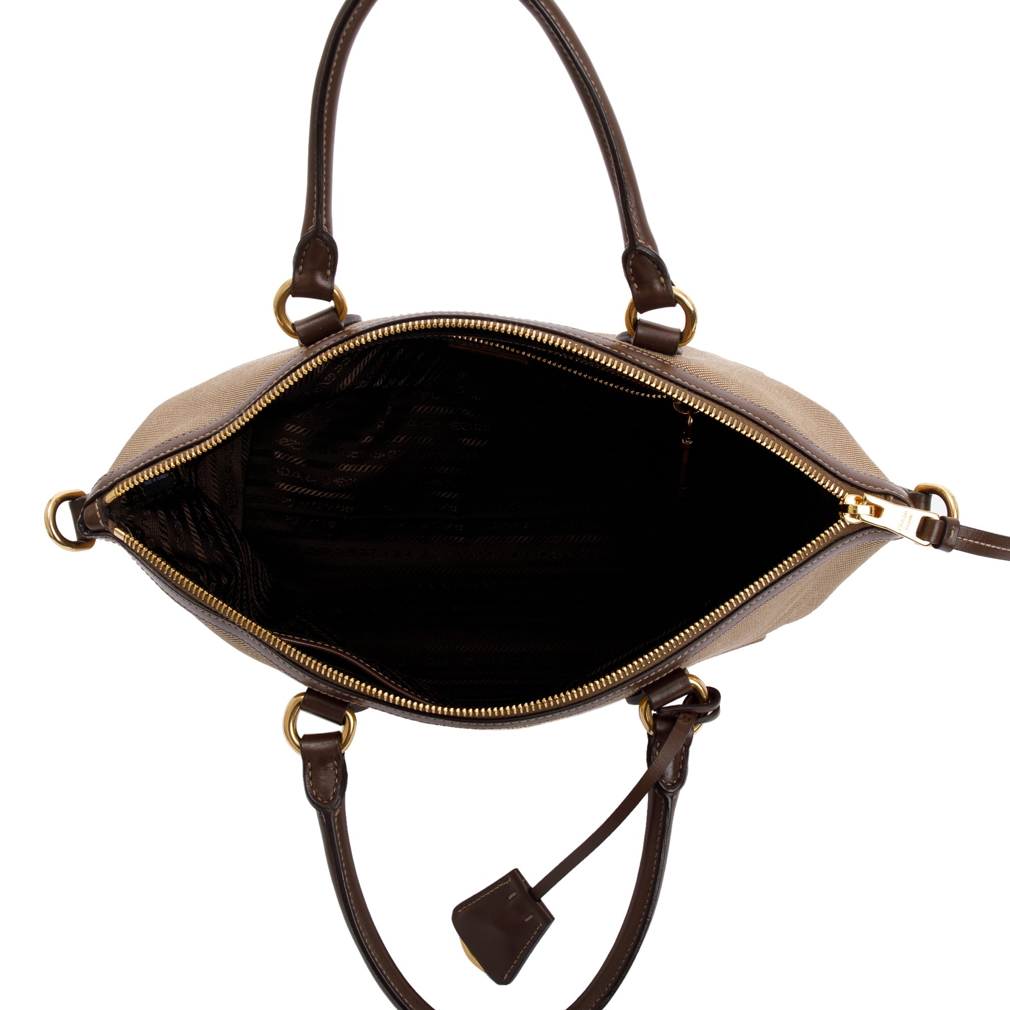 Prada Canapa Logo Jacquard Tote w/ Strap