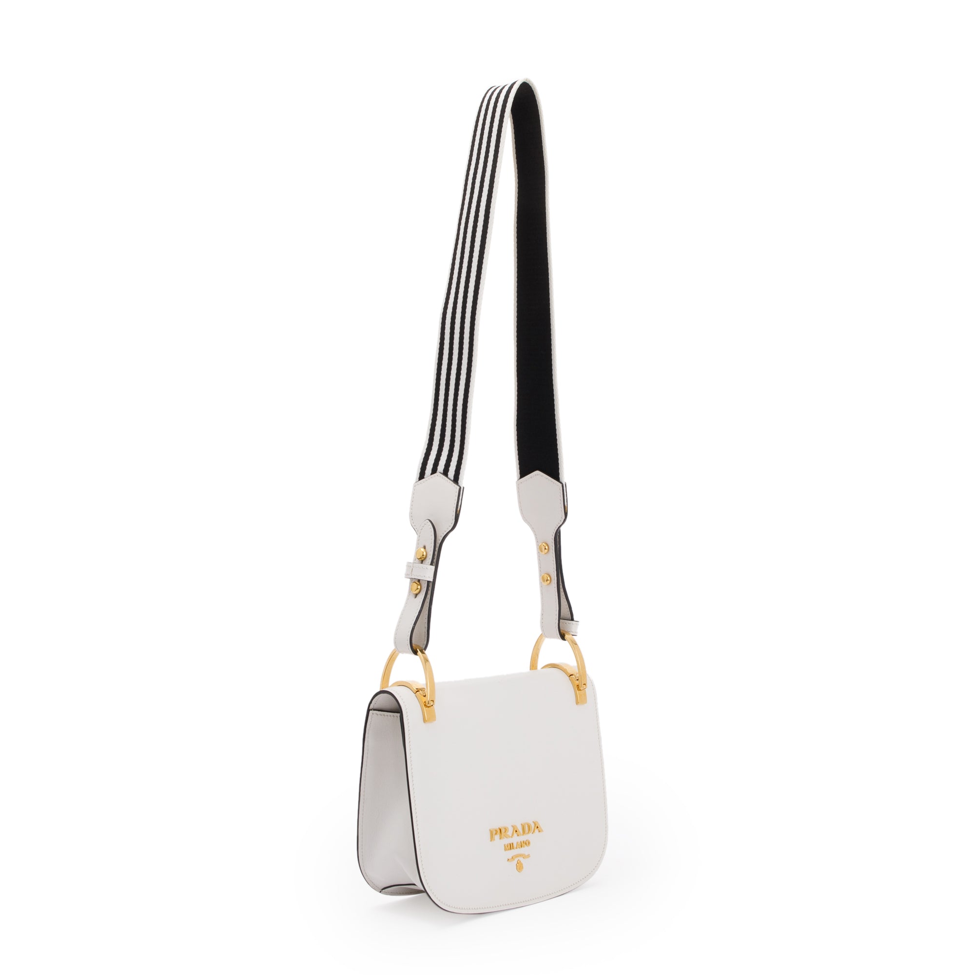 Prada City Calf Pionniere Saddle Crossbody Bag