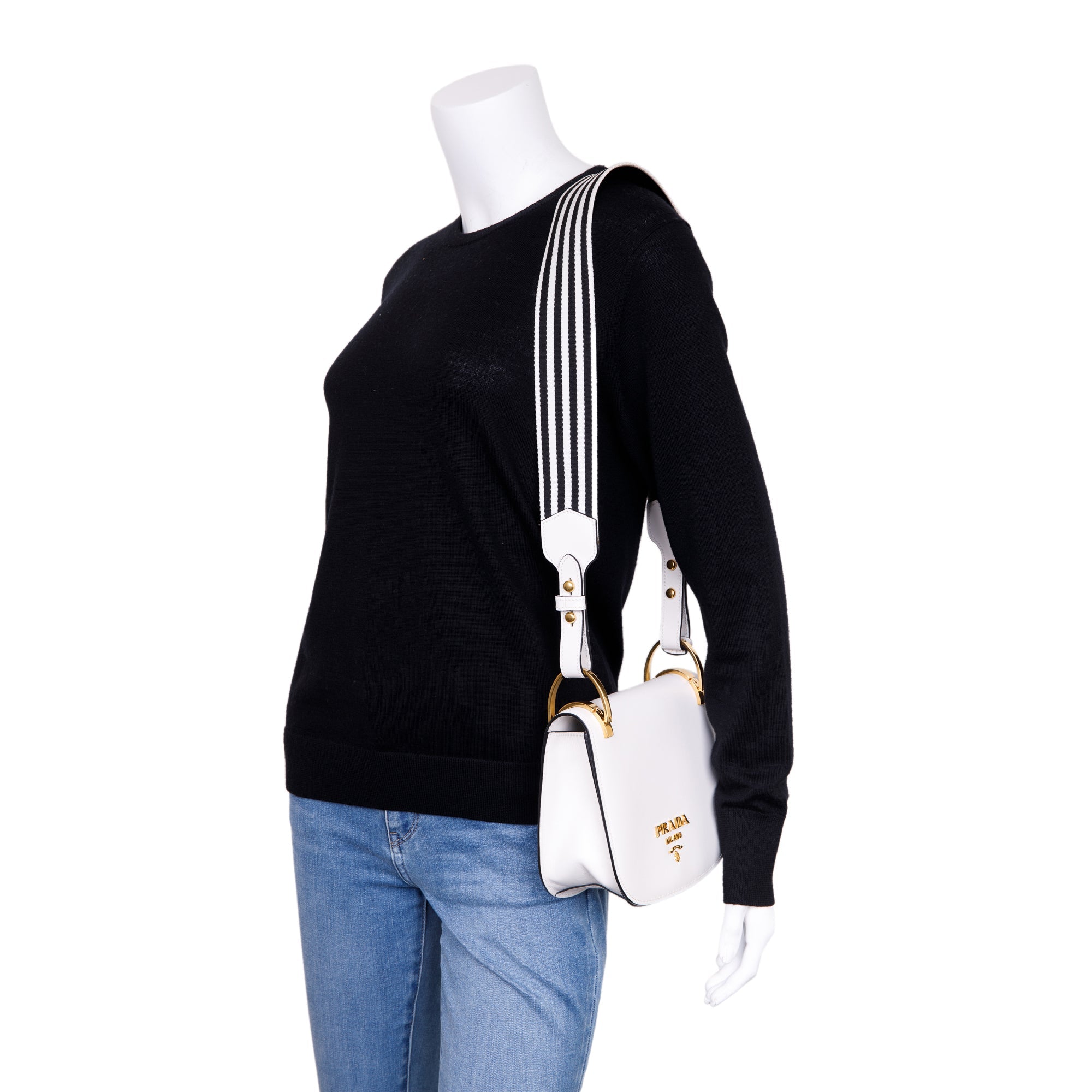 Prada City Calf Pionniere Saddle Crossbody Bag