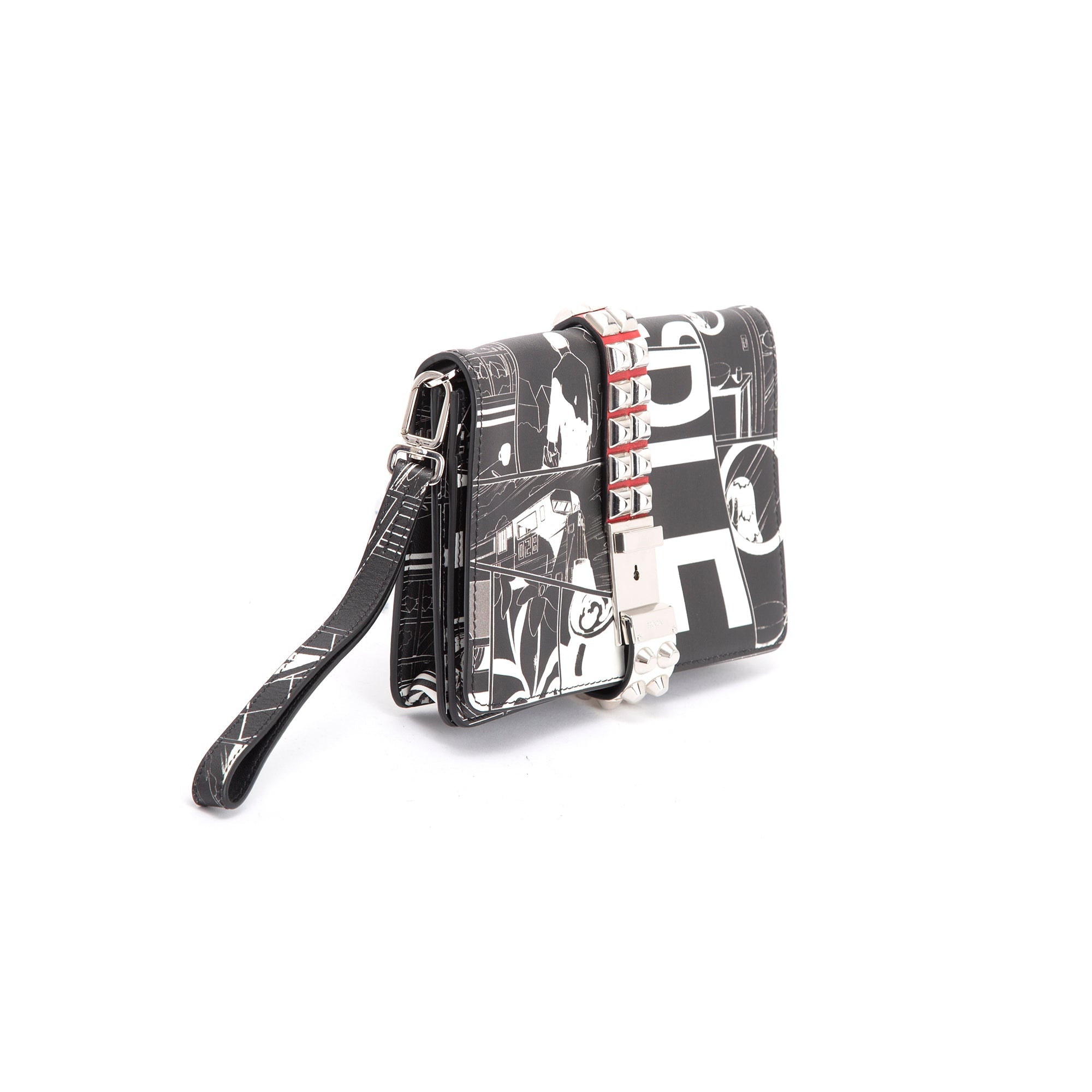 Prada Comic Elektra Wristlet Clutch w/ Authenticity Card