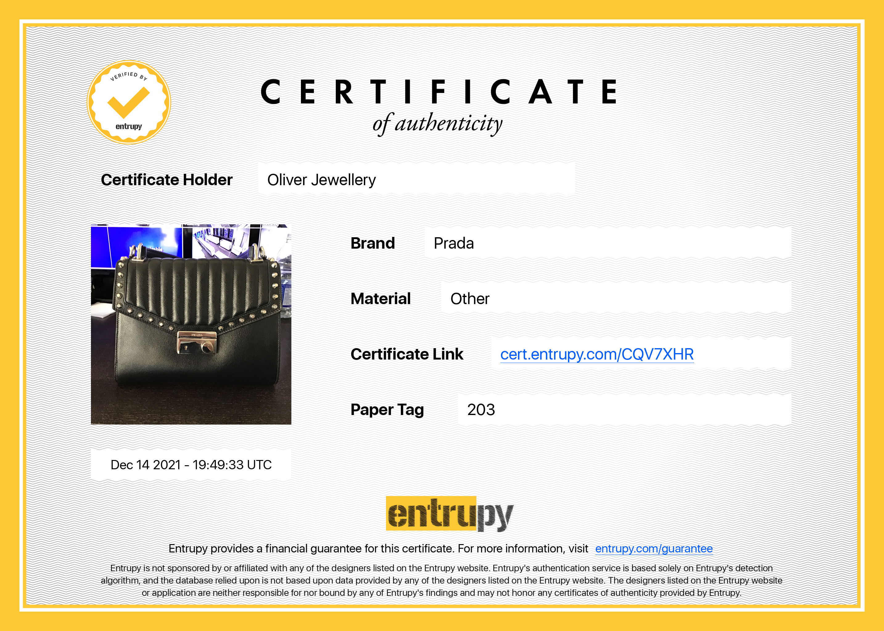 Prada Glace Calf Leather Studded Top Handle Bag