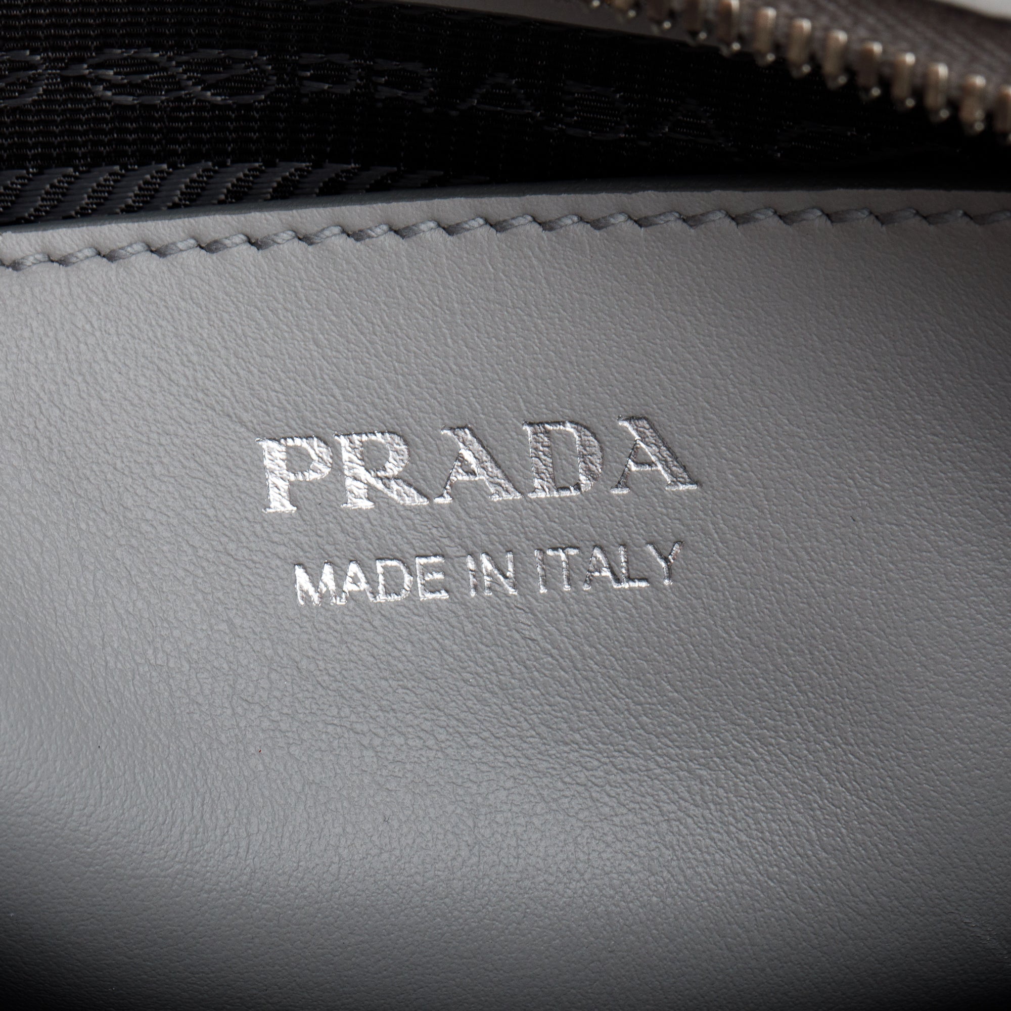Prada Grey Saffiano Cuir Mini Monochrome Top Handle Tote w/ Strap