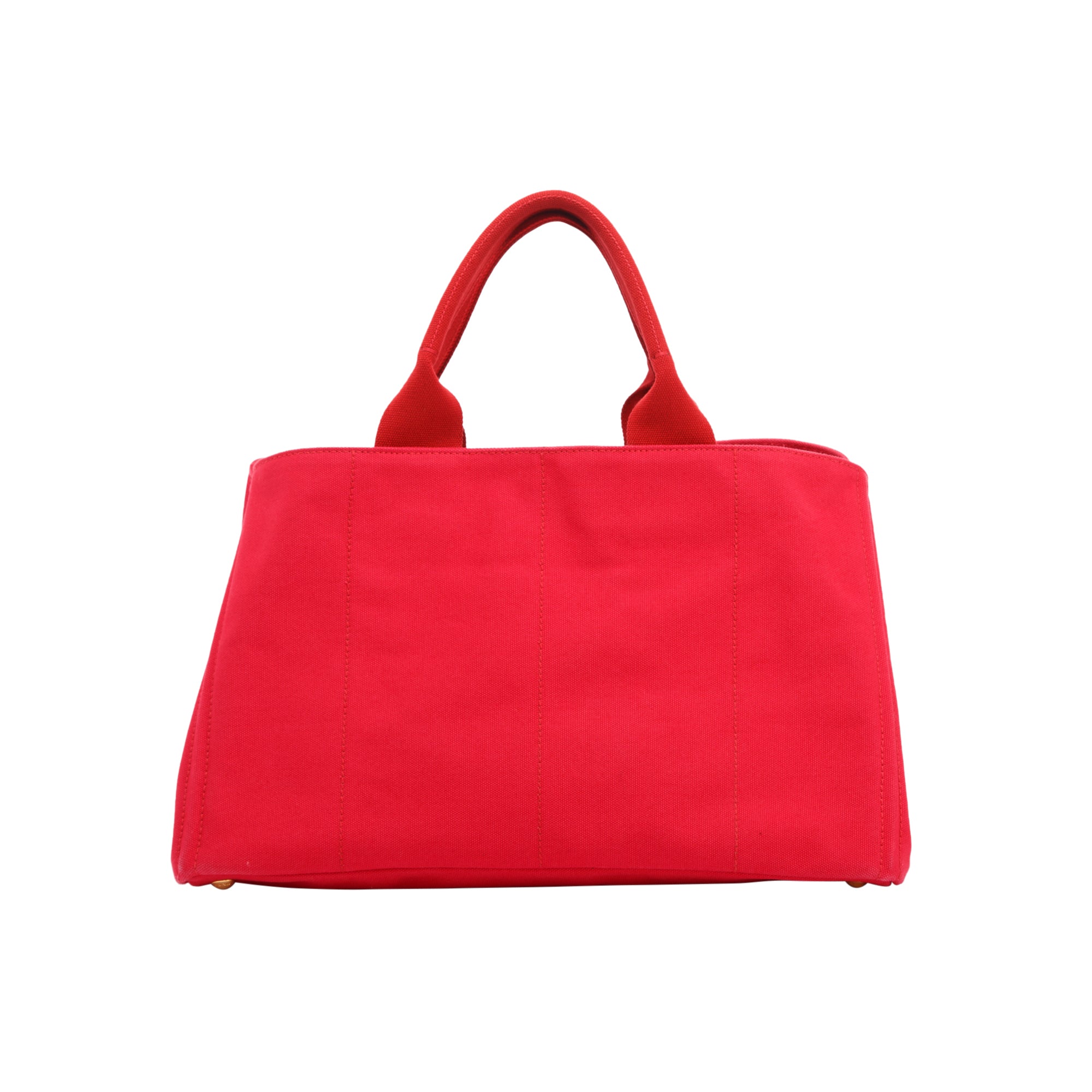 Prada Large Red Canapa Logo Tote
