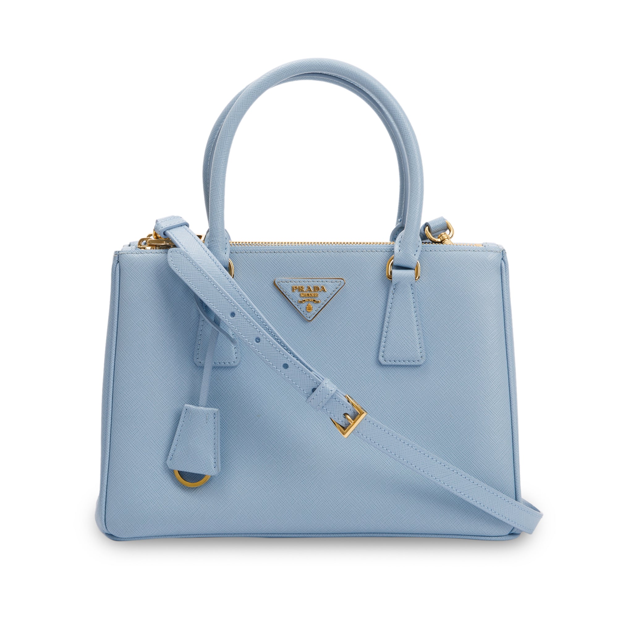 Prada Medium Saffiano Lux Galleria Double Zip Tote w/ Strap & Box