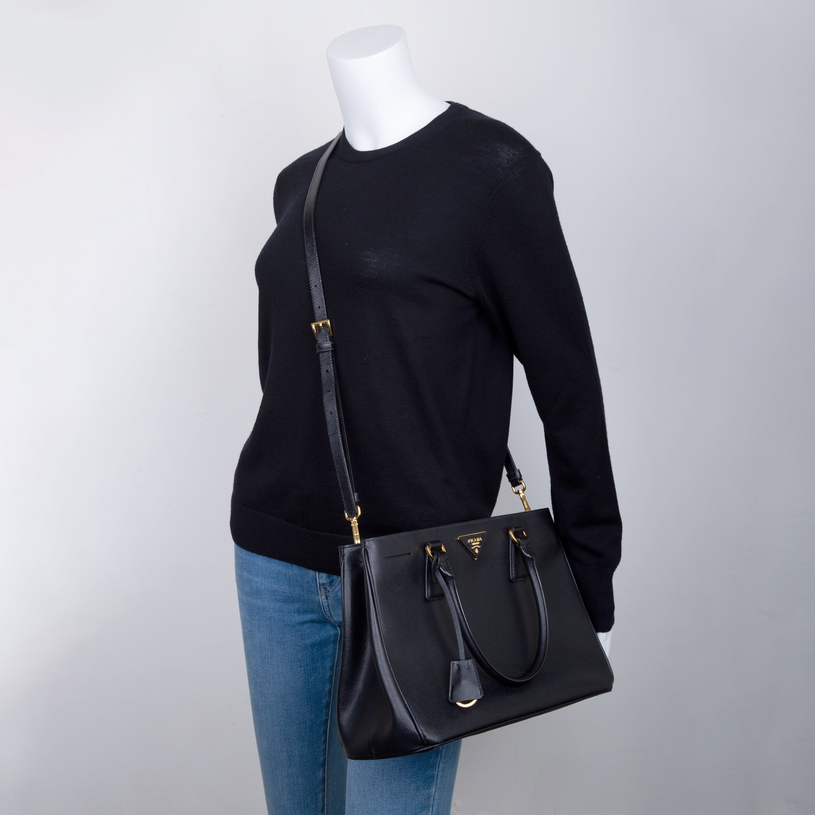 Prada Medium Saffiano Lux Tote w/ Strap