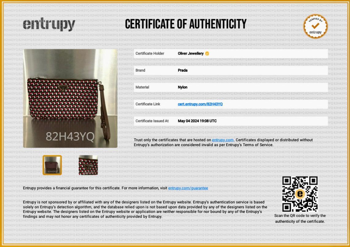 Prada Multicolor Tessuto Stampato Nylon Wristlet