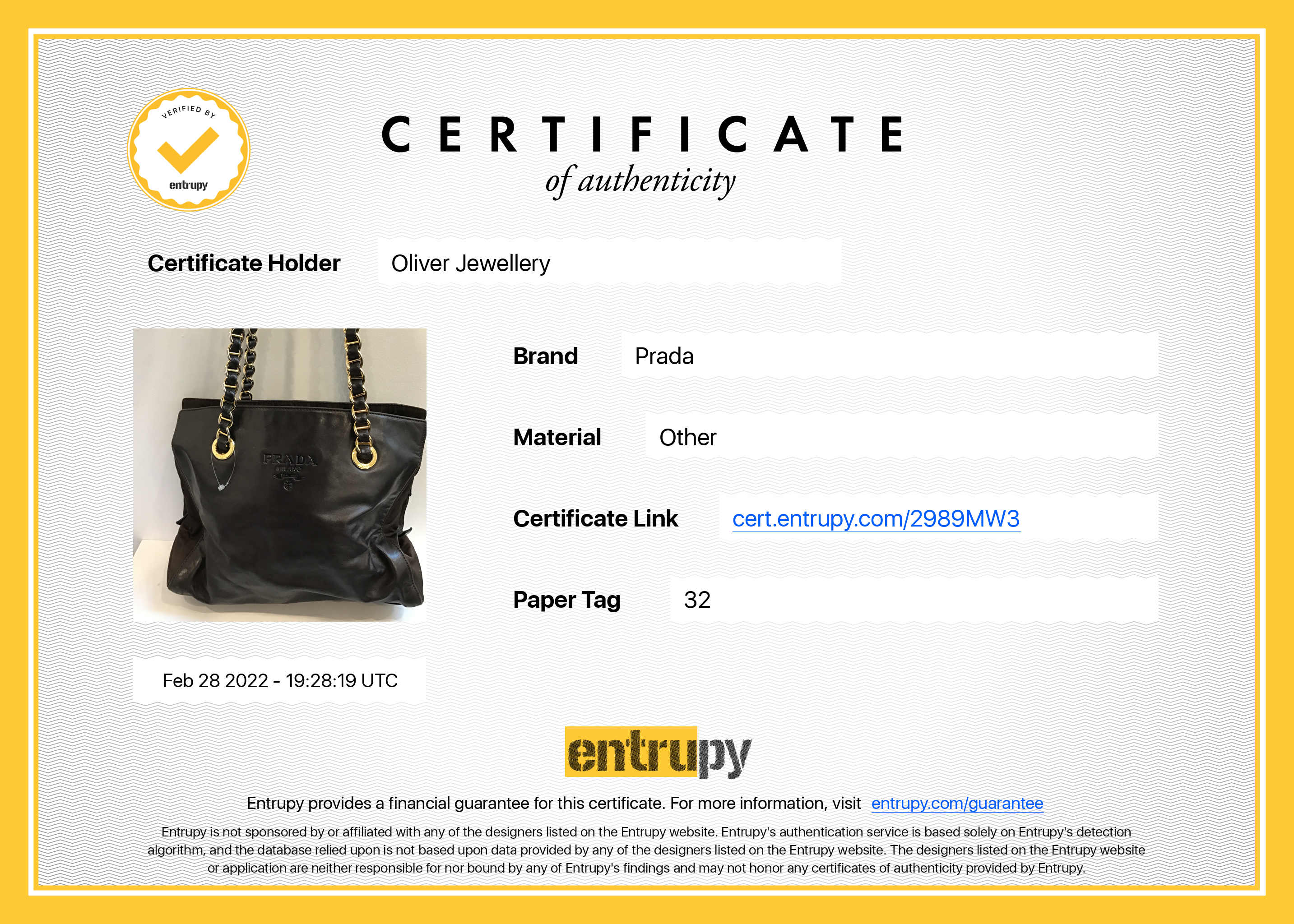Prada Nappa Leather & Tessuto Nylon Catena Bag – OLIVER'S