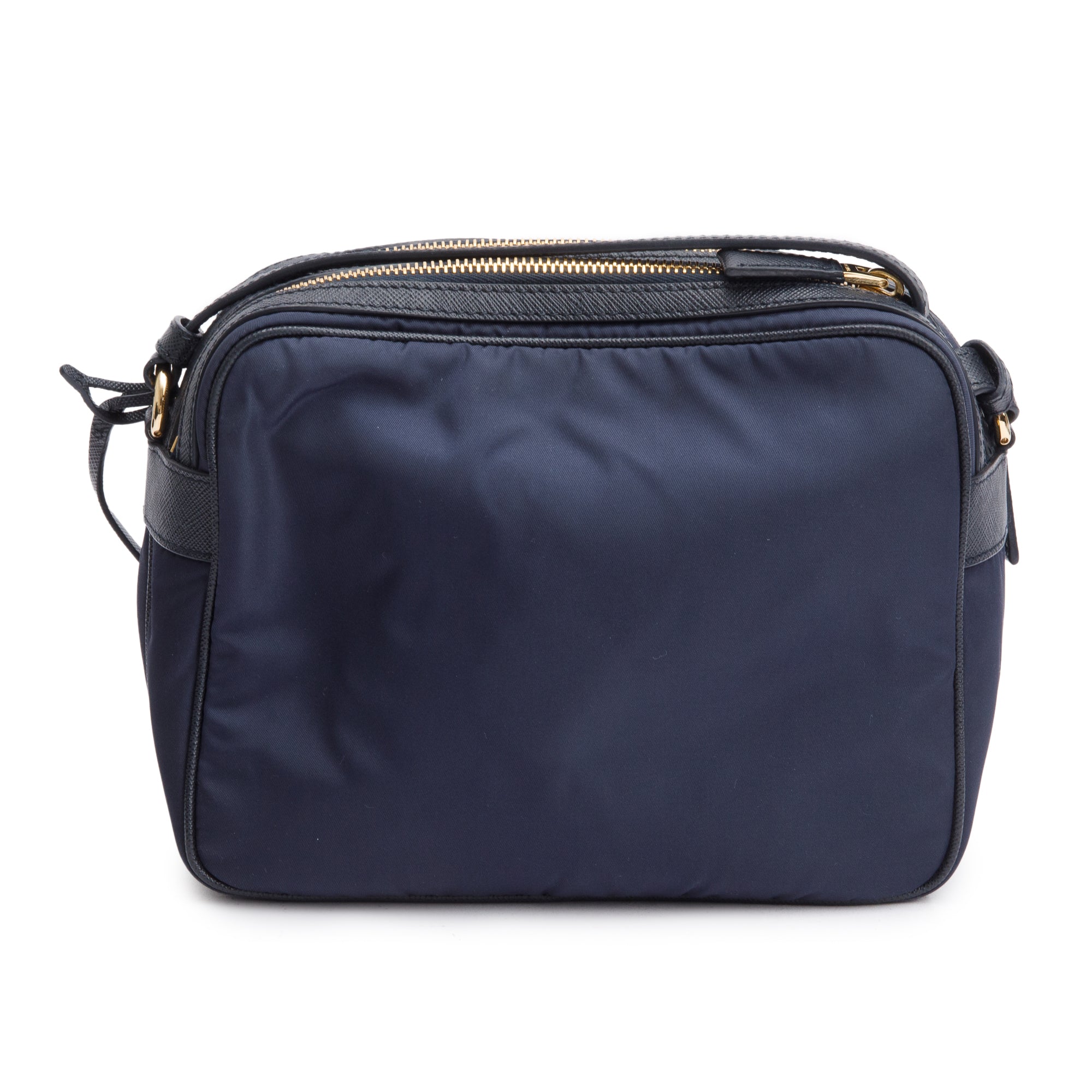 Prada Navy Nylon and Saffiano Leather Trim Re-Edition 1978 Mini Shoulder Bag