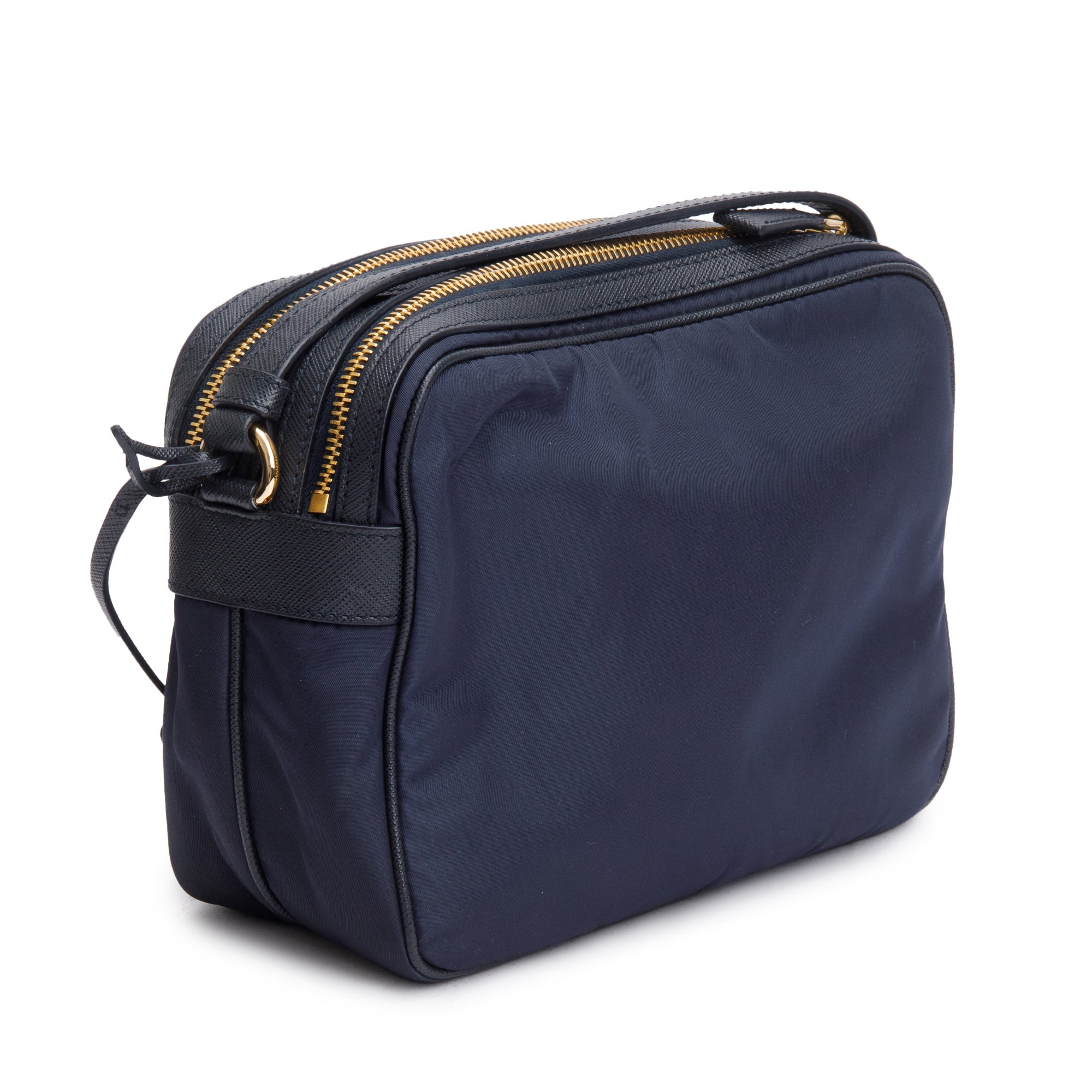 Prada Navy Nylon and Saffiano Leather Trim Re-Edition 1978 Mini Shoulder Bag