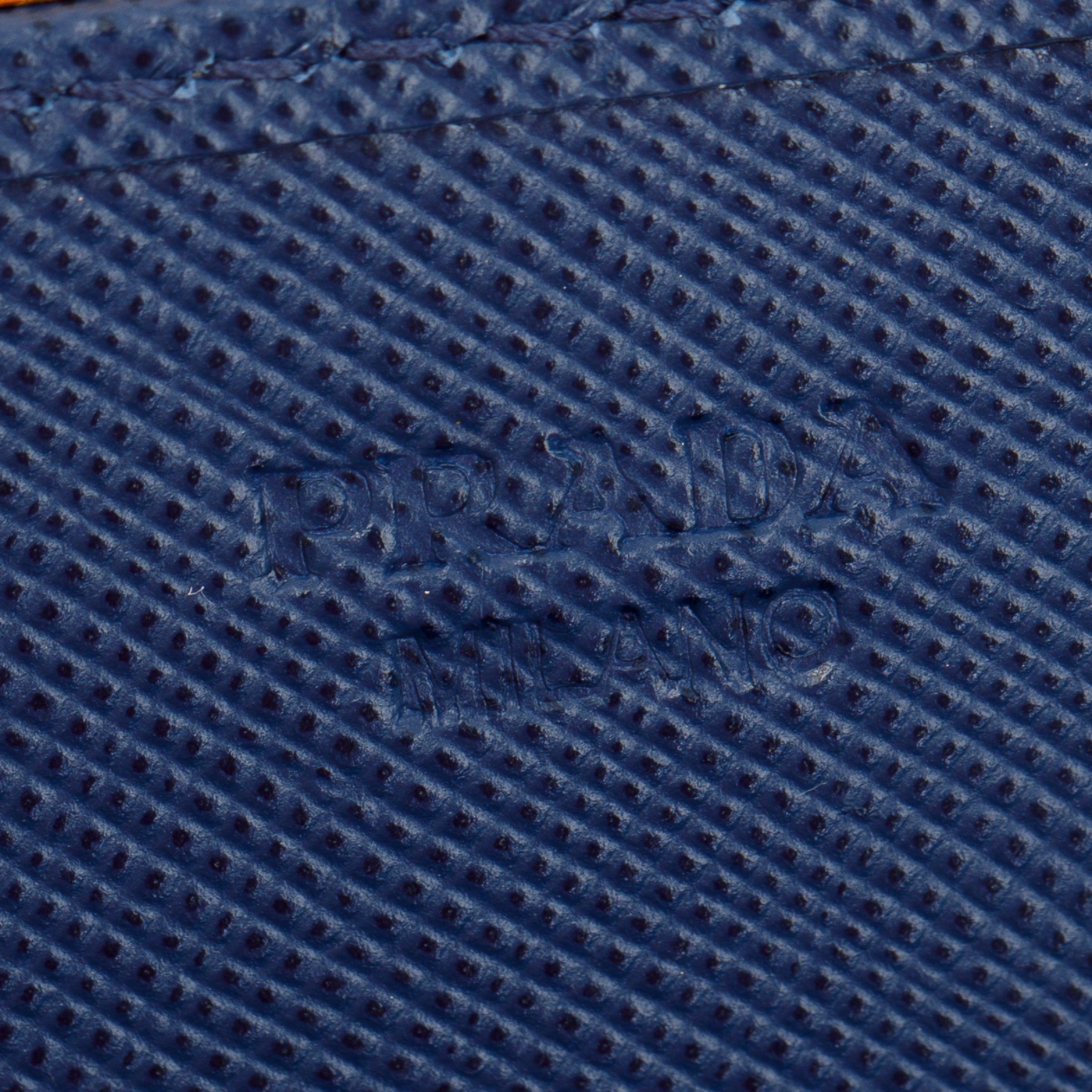 Prada Navy Saffiano Metal Wallet on Chain w/ Box & Authenticity Card