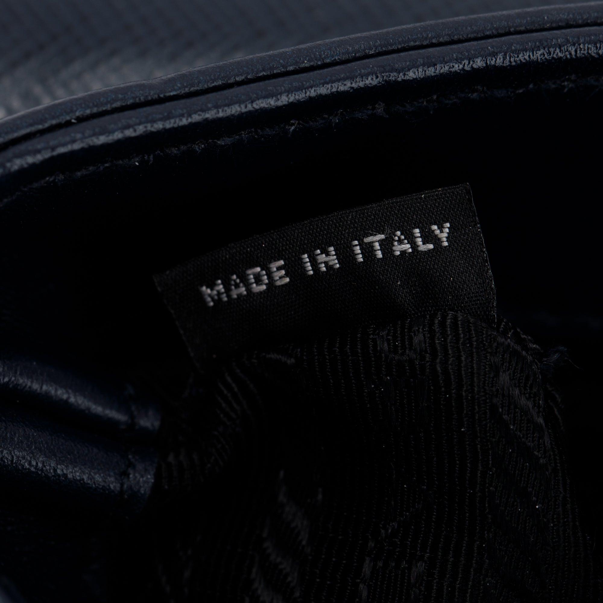 Prada Navy Soft Calf Saffiano Leather Chain Crossbody Bag