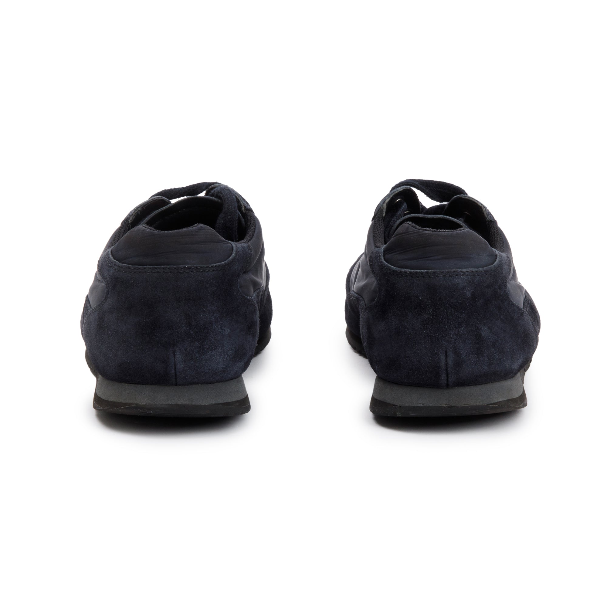 Prada Navy Sued & Nylon Linea Rossa Sneakers, Size 7