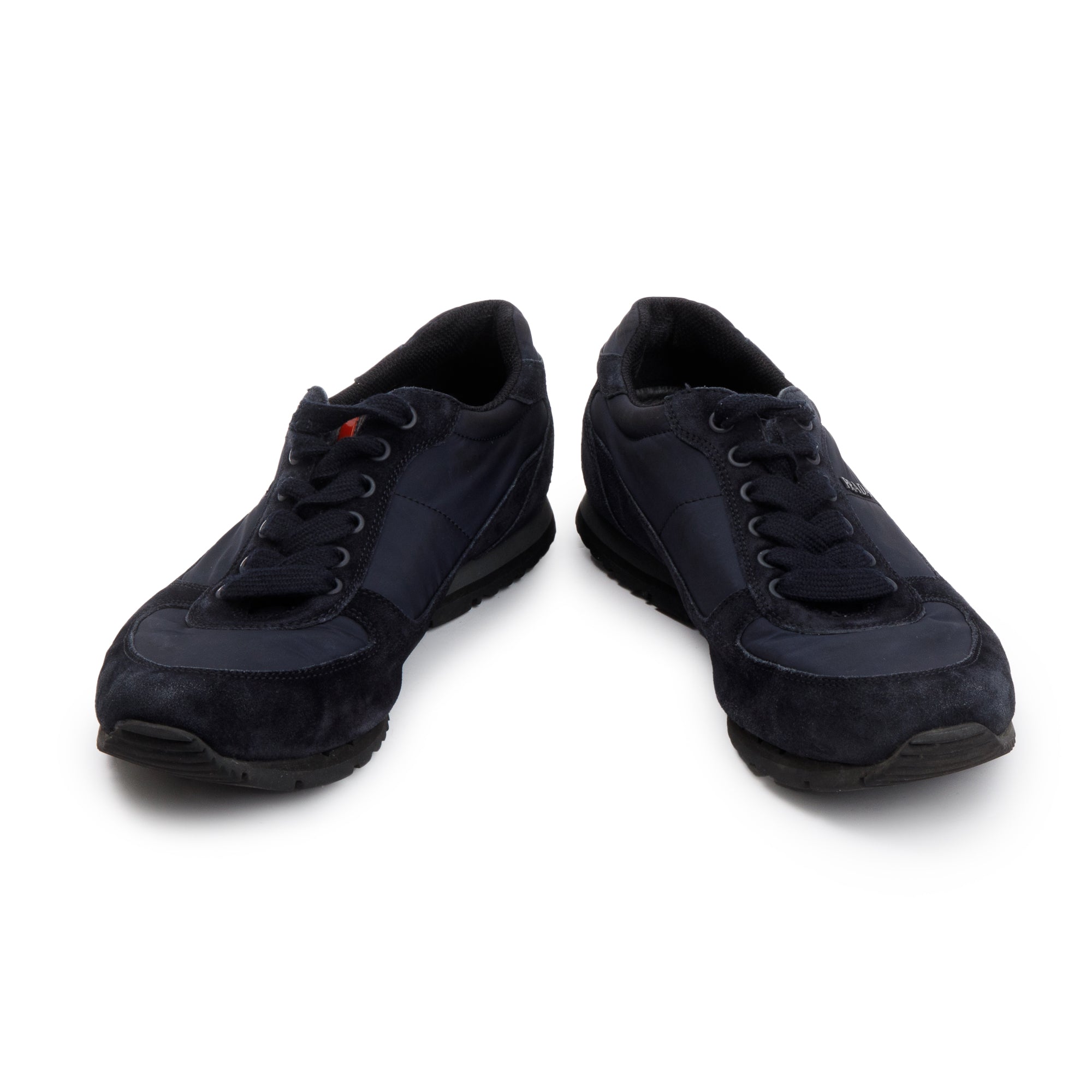 靴 PRADA Prada // Black Patent Leather Triangle Logo Mary Jane Pumps – VSP