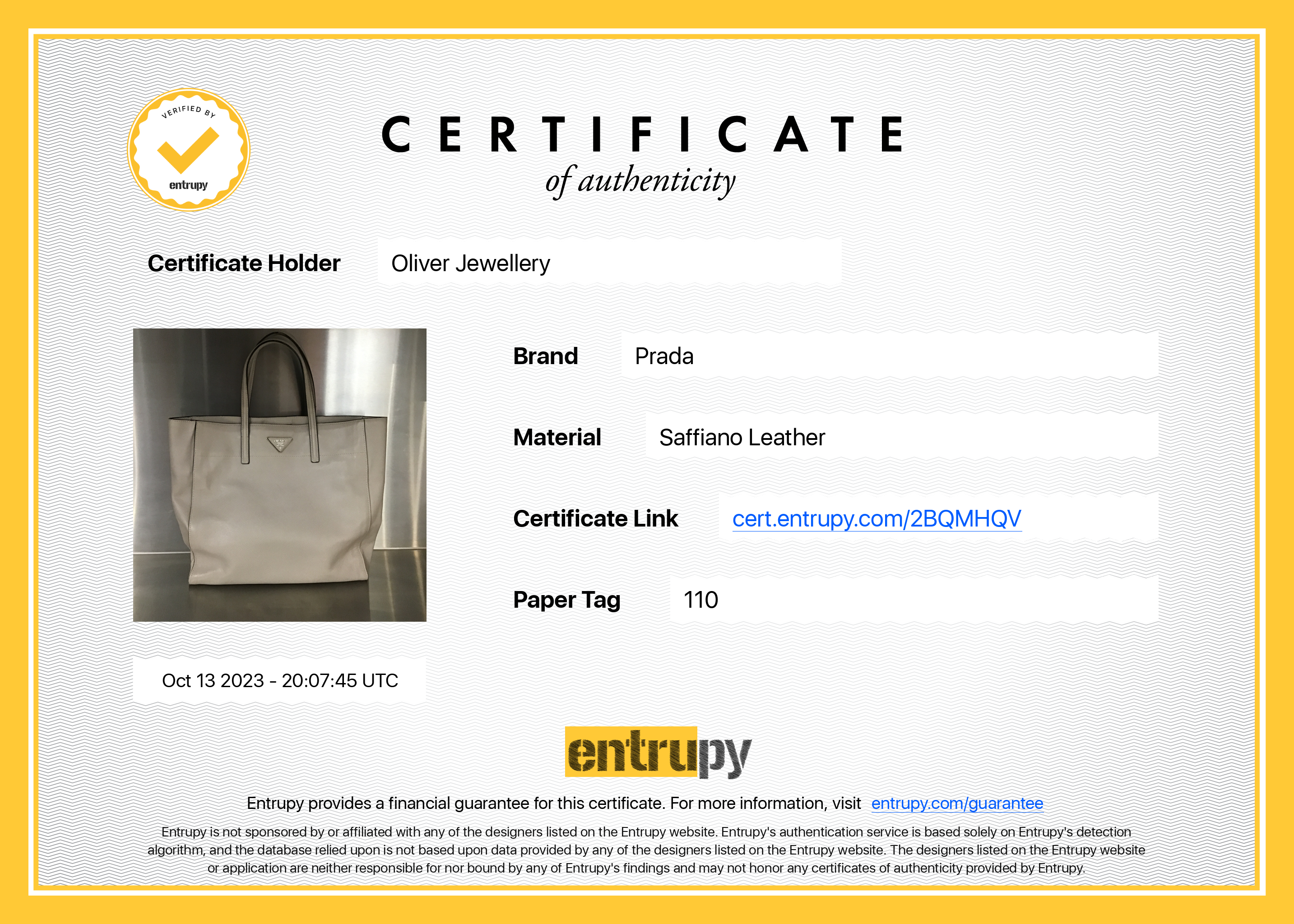 Prada Neutral Saffiano Soft Leather Tote w/ Strap