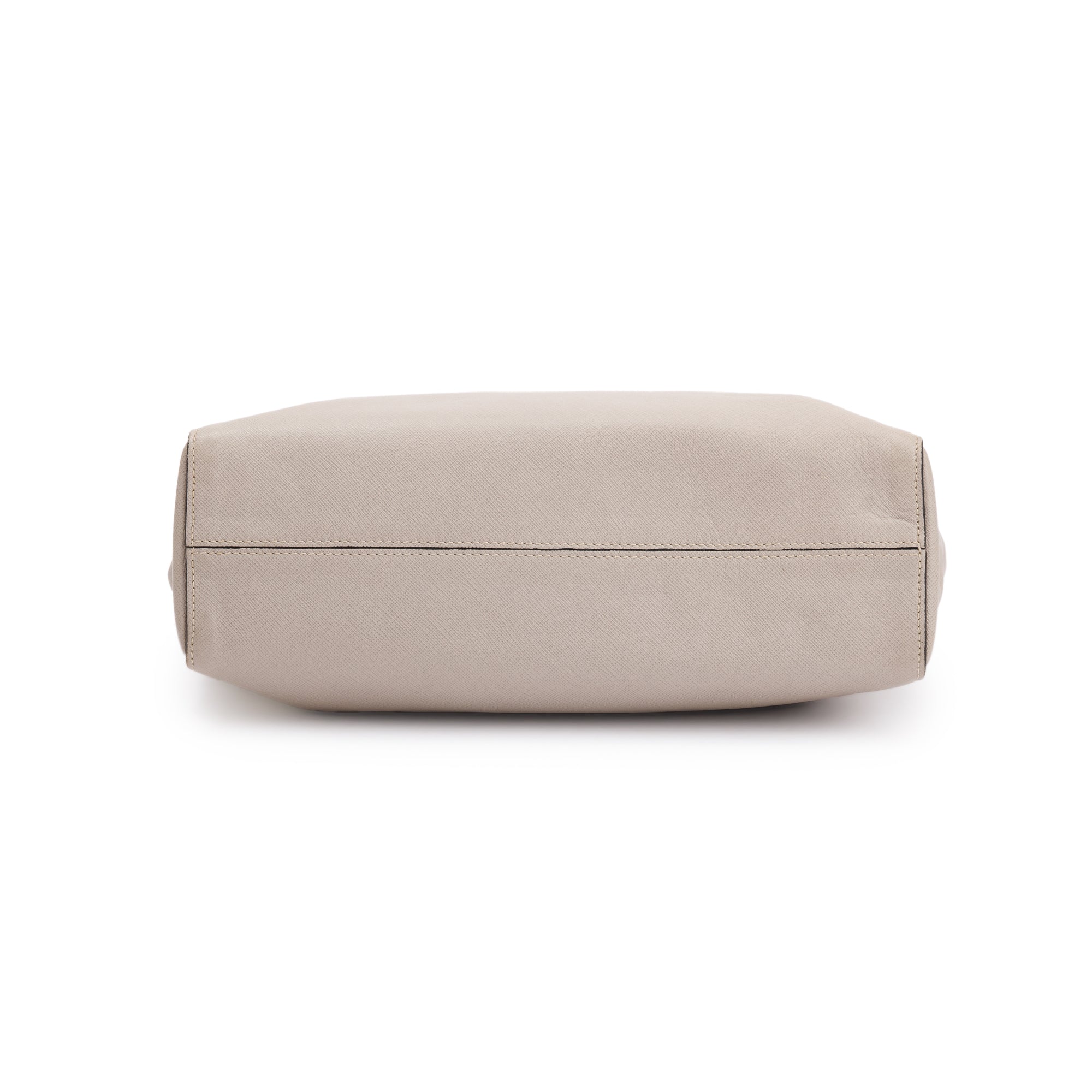 Prada Neutral Saffiano Soft Leather Tote w/ Strap