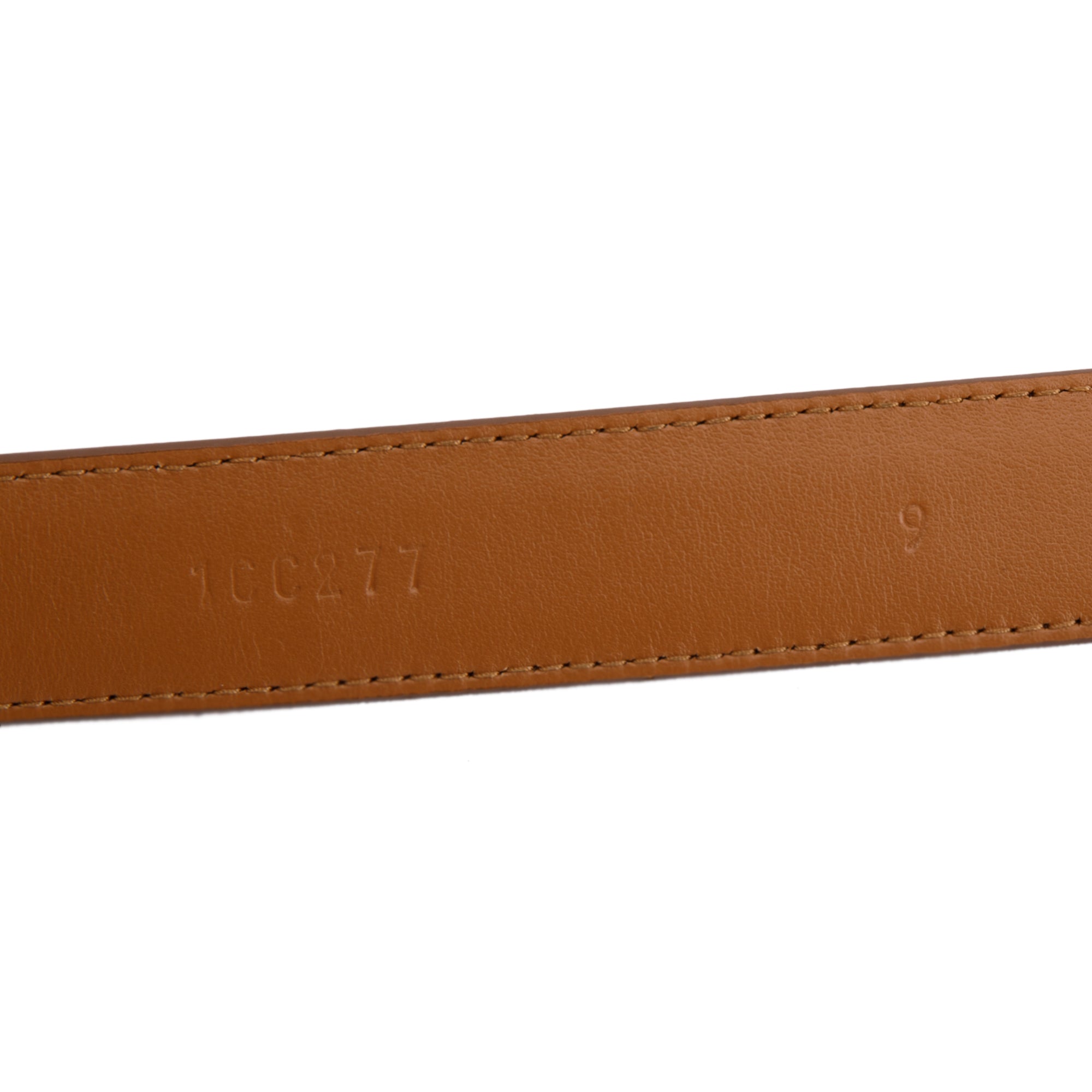 Prada Oval Savoia Logo Buckle Saffiano Leather Belt w/ Box