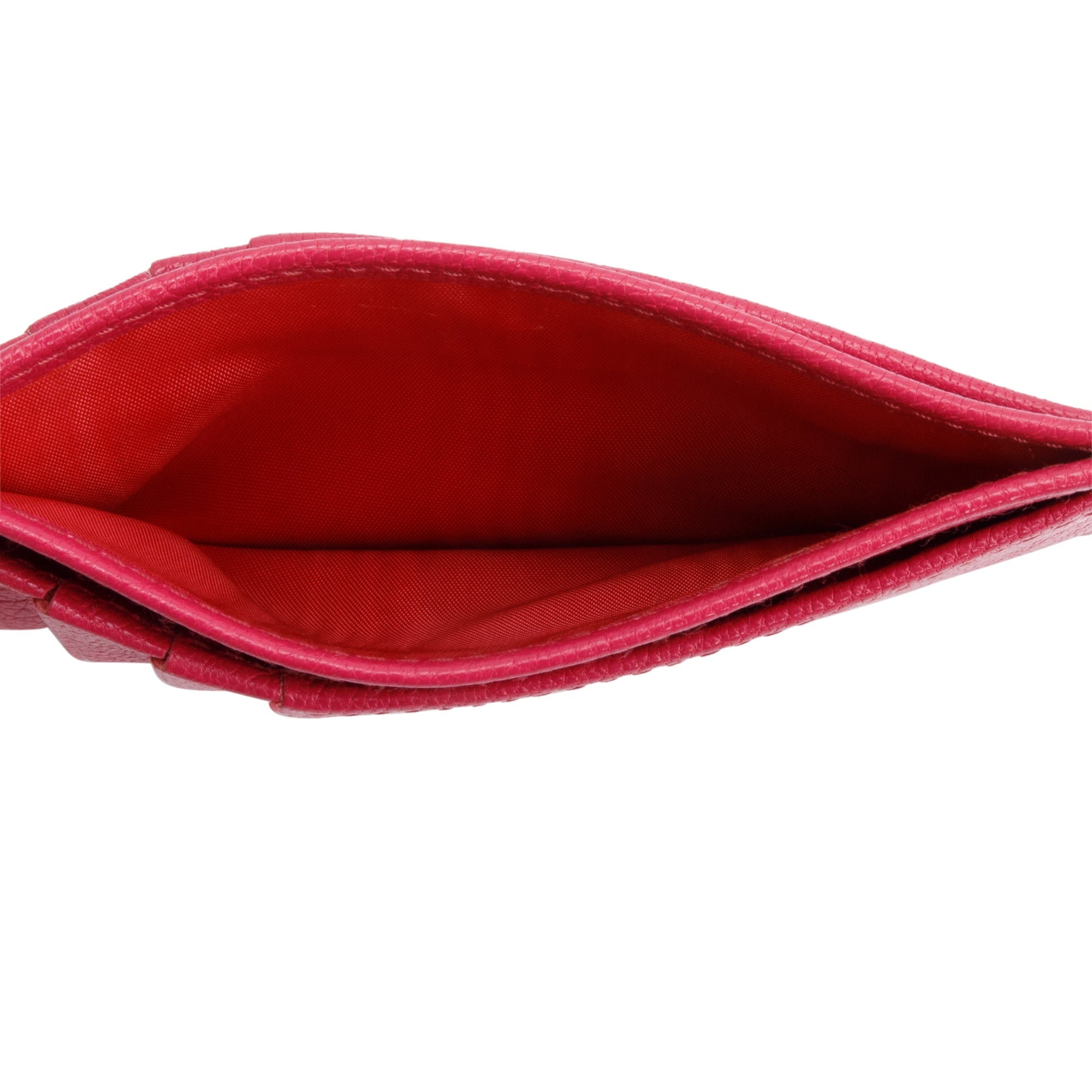 Prada Pink Calfskin Leather Card Holder