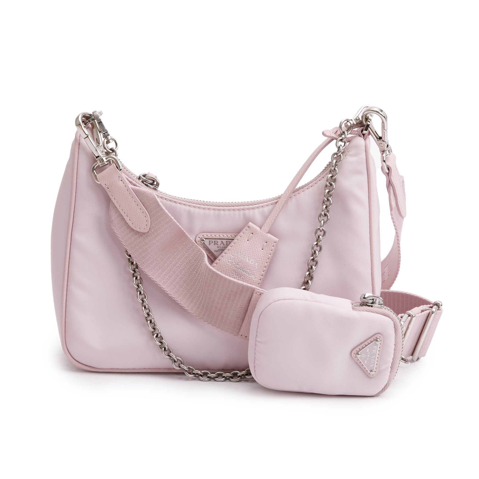 Prada Pink Re-Edition 2005 Re-Nylon Shoulder Bag w/ Box