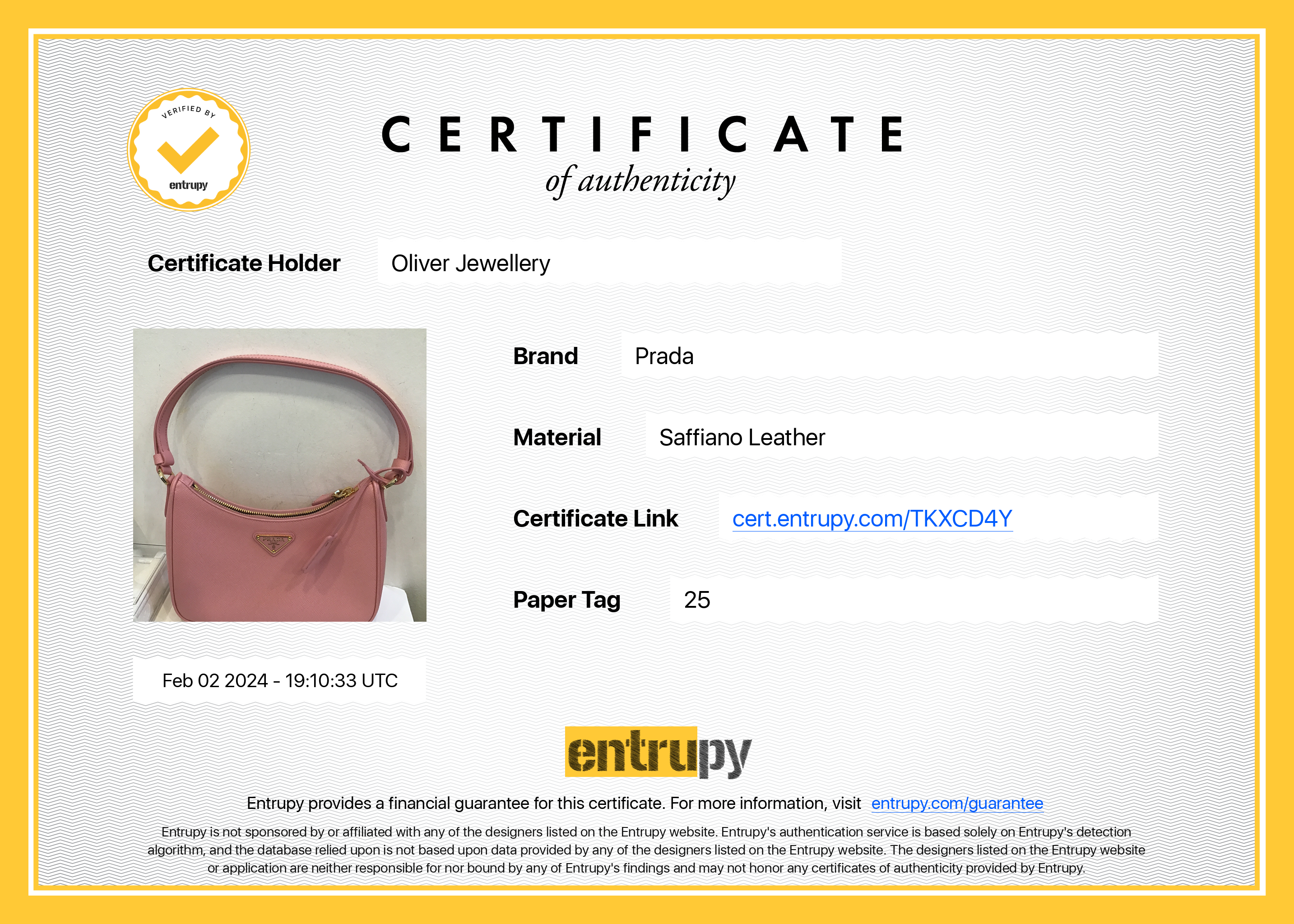 Prada Pink Re-Edition Saffiano Leather Mini Bag w/ Box