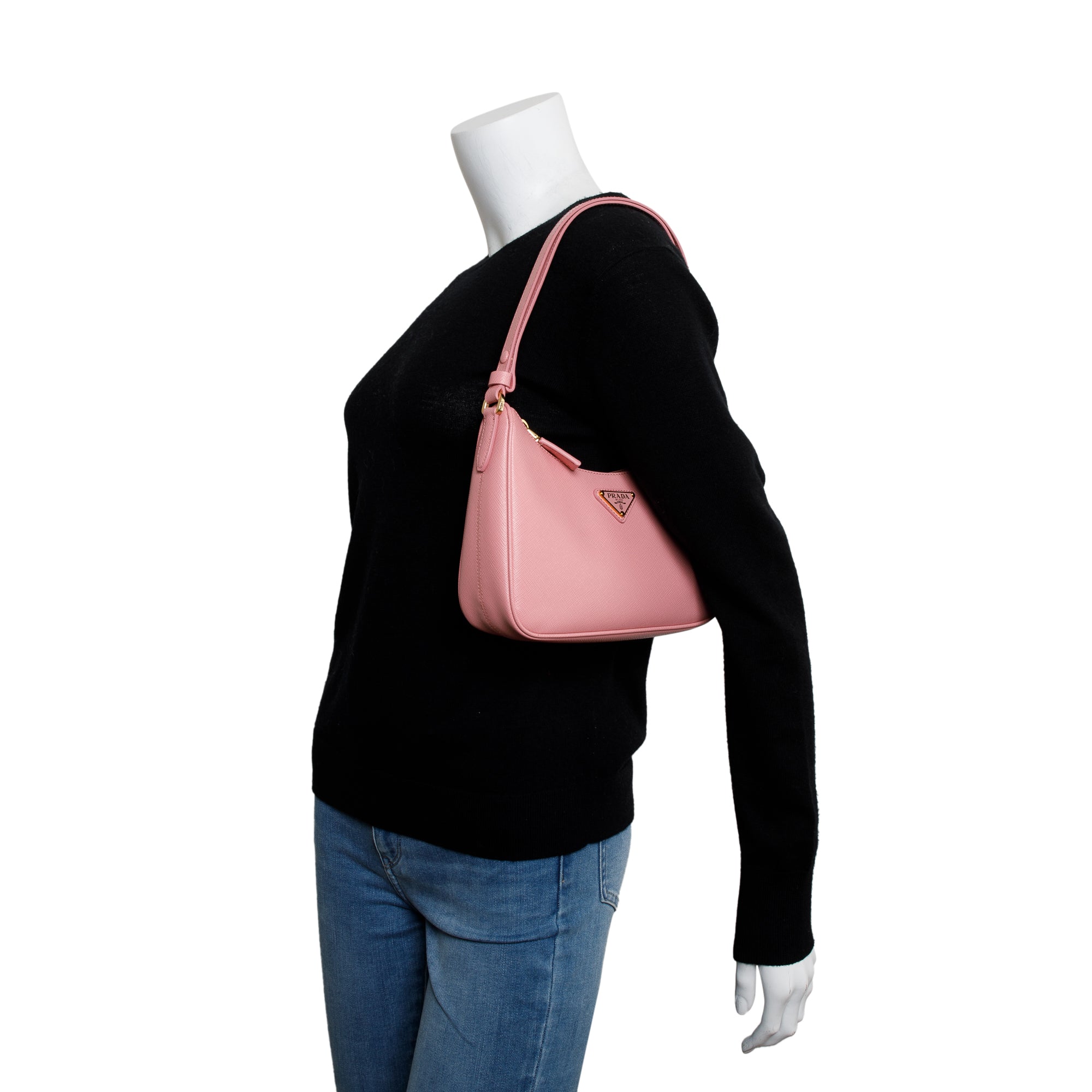 Prada Pink Re-Edition Saffiano Leather Mini Bag w/ Box