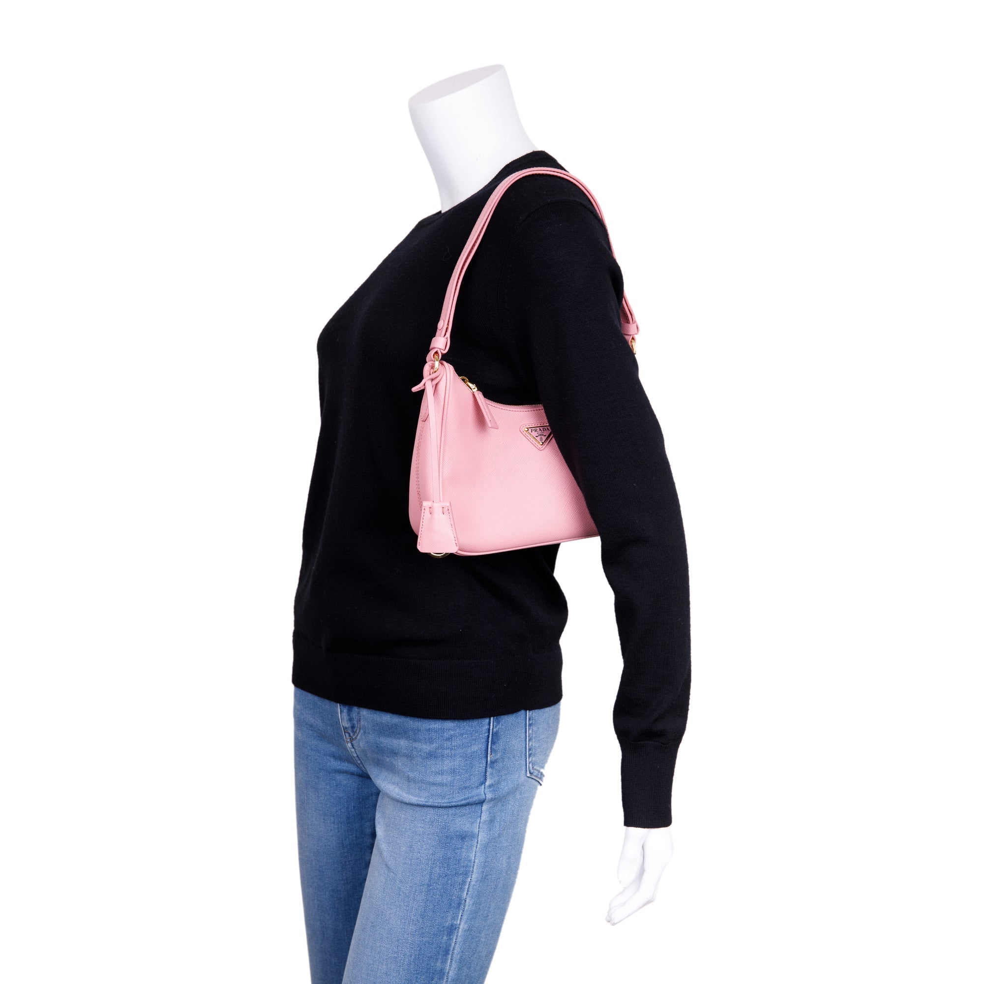 Prada Pink Re-Edition Saffiano Leather Mini Bag w/ Box