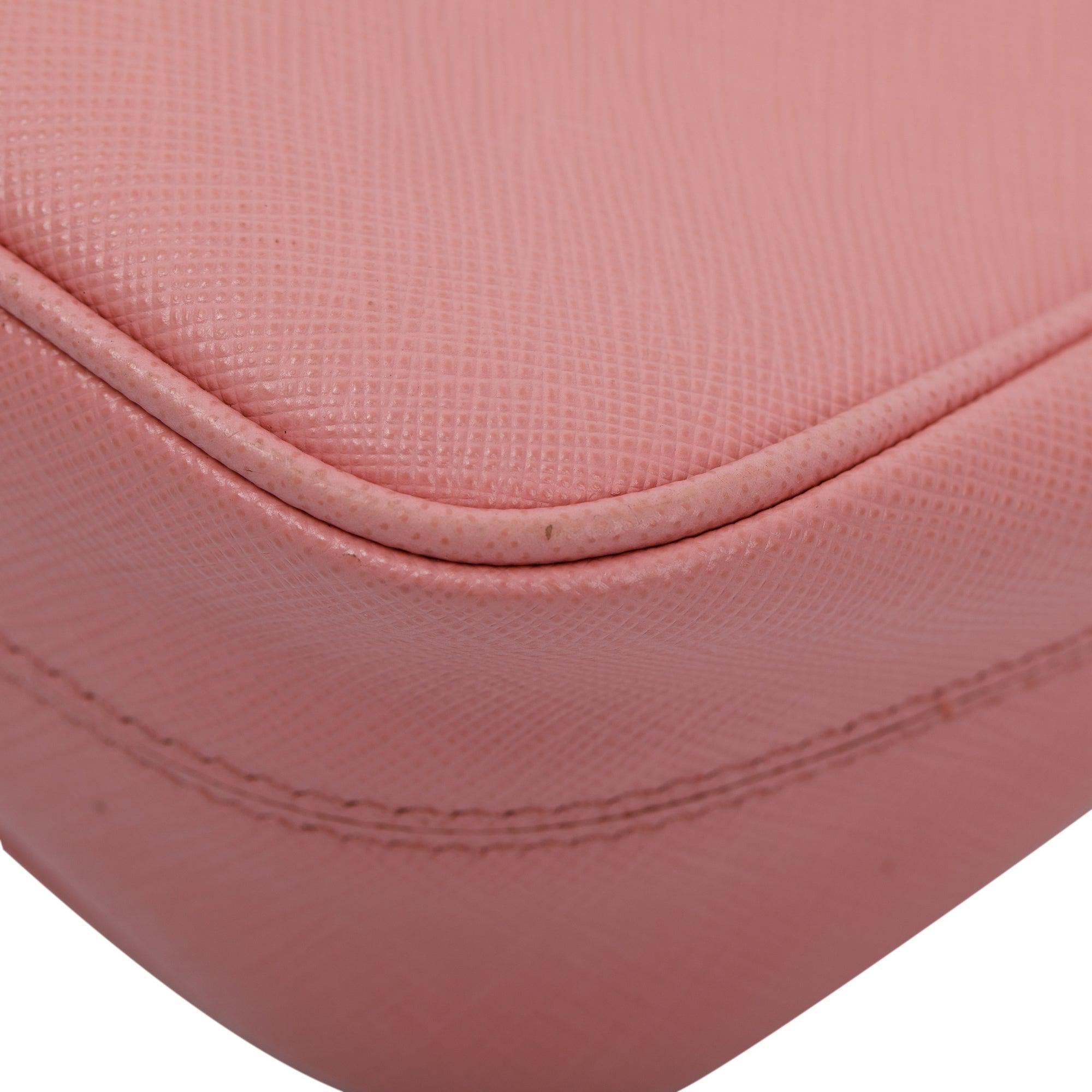 Prada Pink Re-Edition Saffiano Leather Mini Bag w/ Box