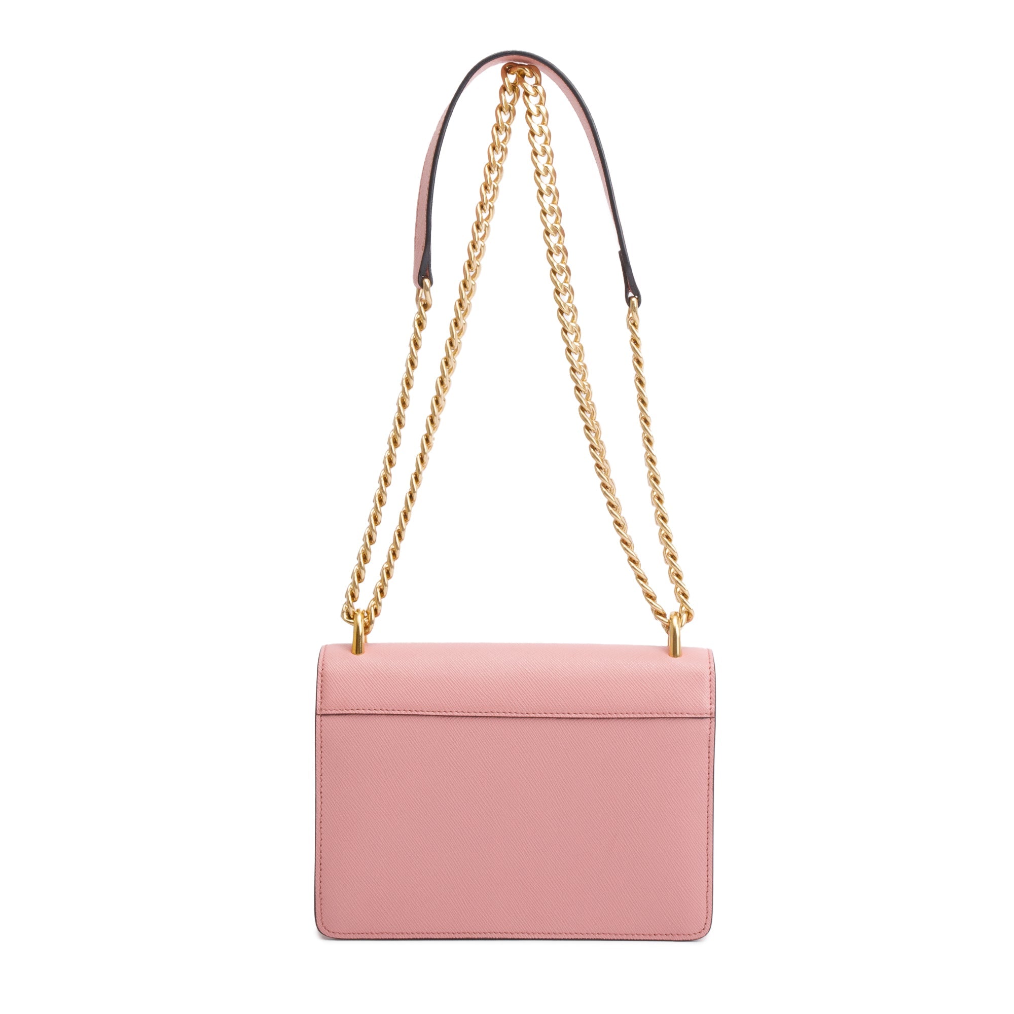 Prada Pink Saffiano Lux Chain Shoulder Bag w/ Authenticity Card