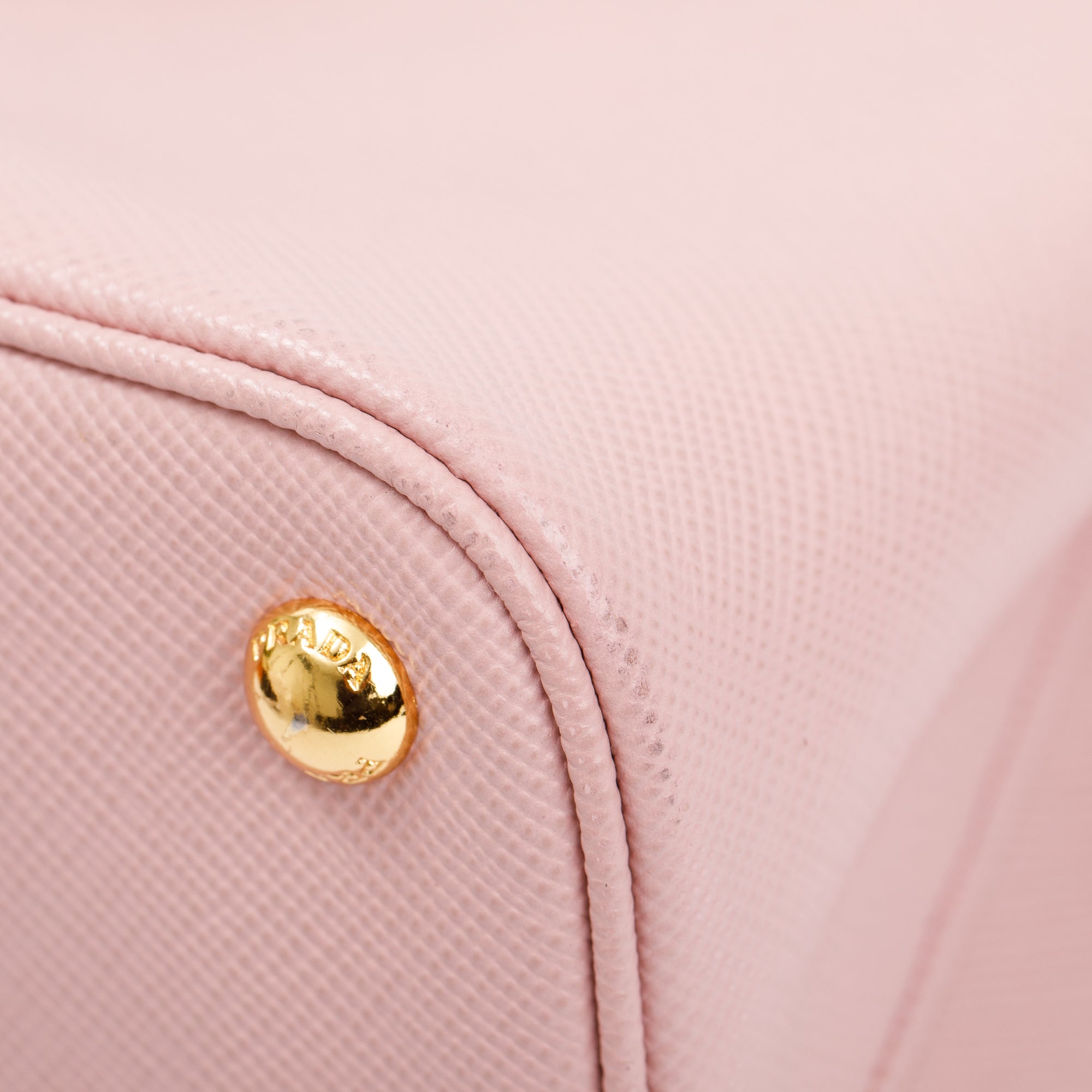 Prada Pink Saffiano Lux Medium Cuir Double Tote w/ Strap