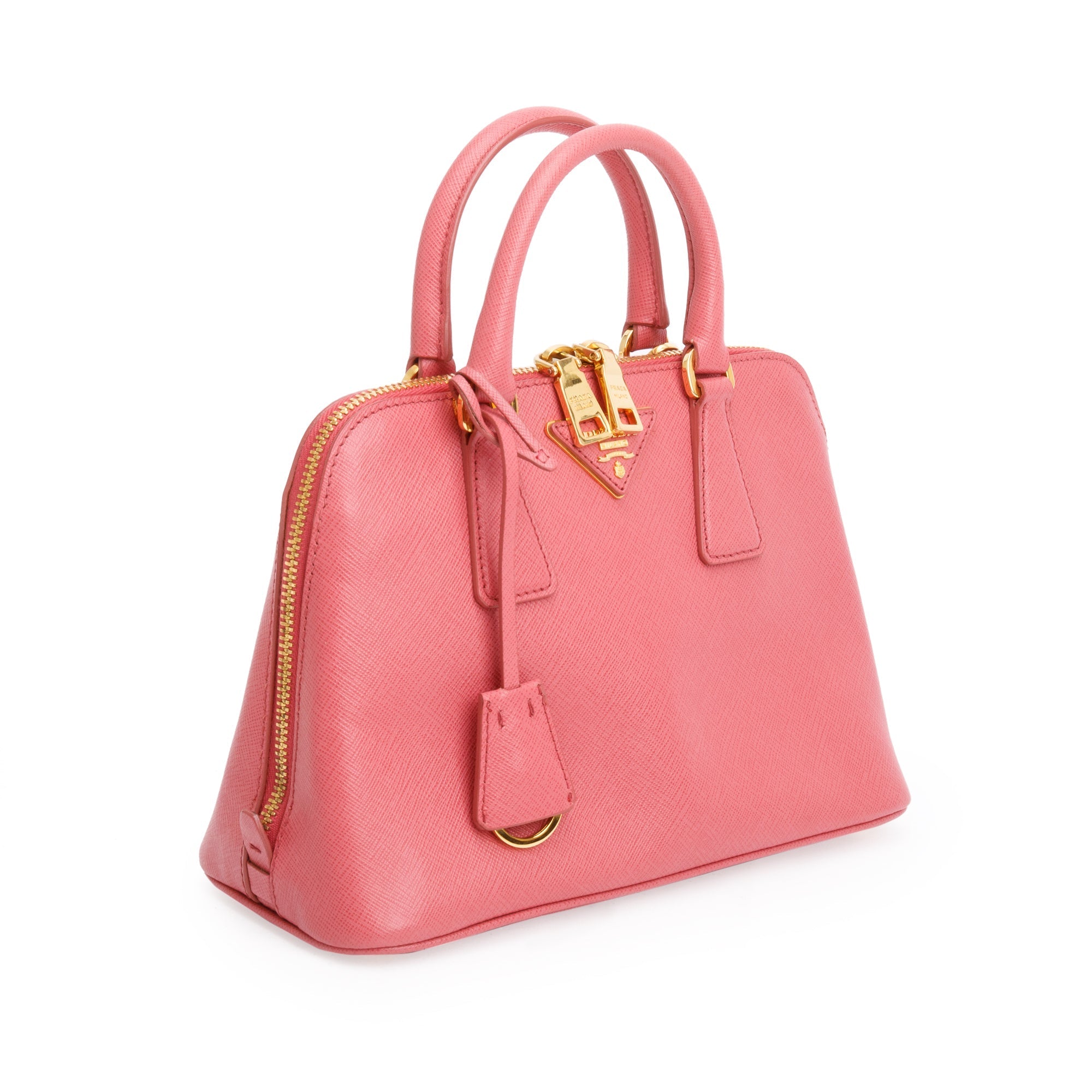 Prada Pink Saffiano Lux Small Promenade Tote w/ Authenticity Card