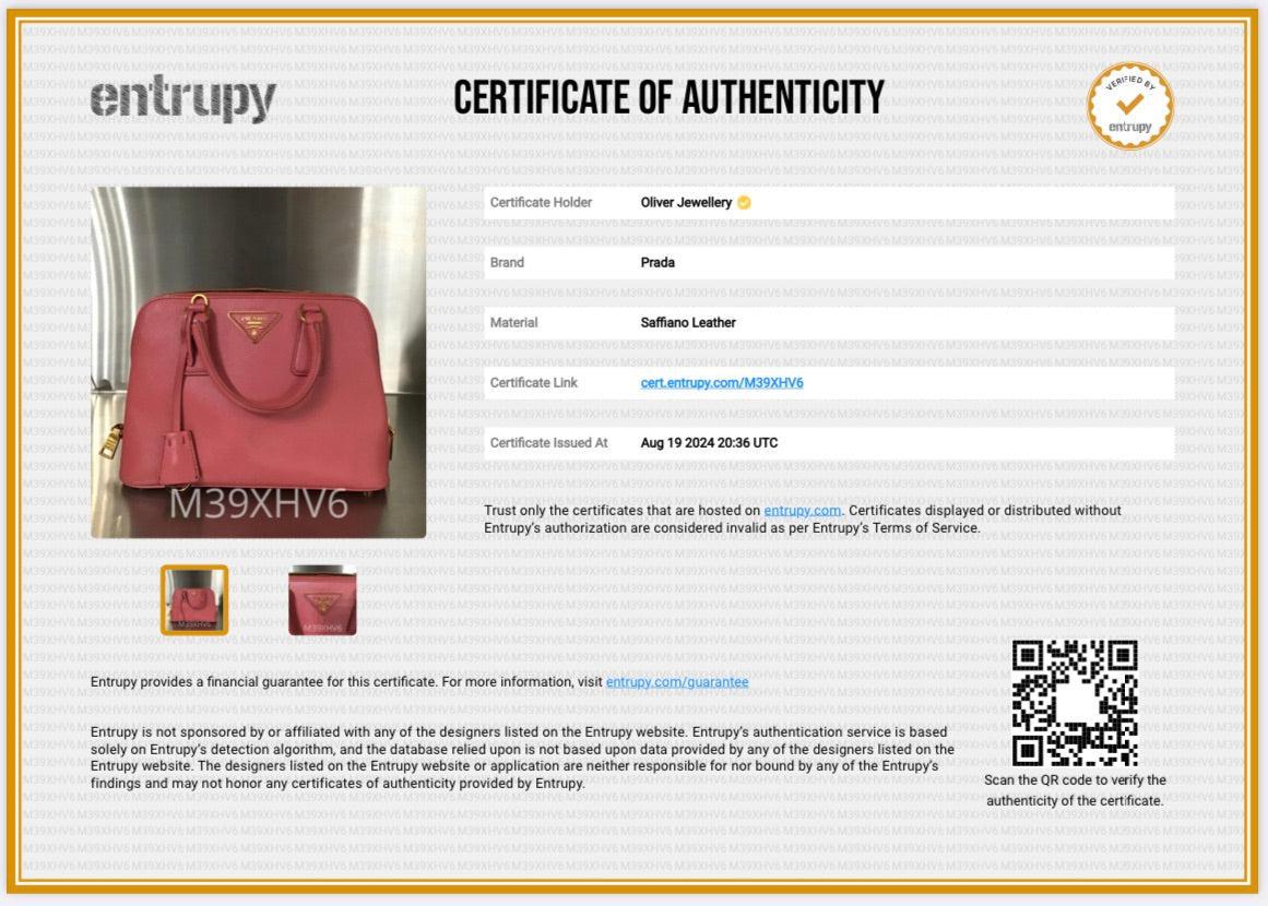 Prada Pink Saffiano Lux Small Promenade Tote w/ Authenticity Card