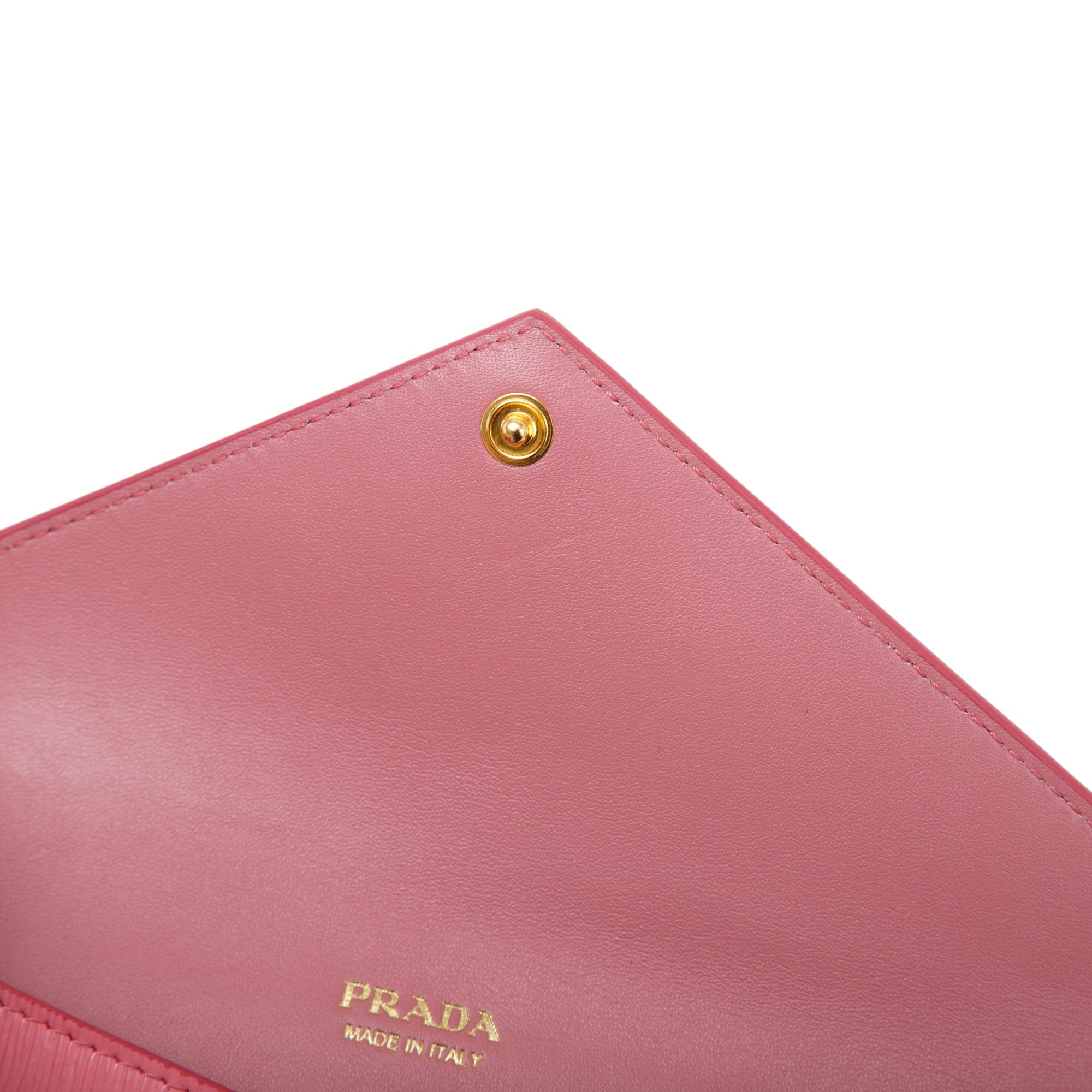 Prada Pink Vitello Move Envelope Wallet