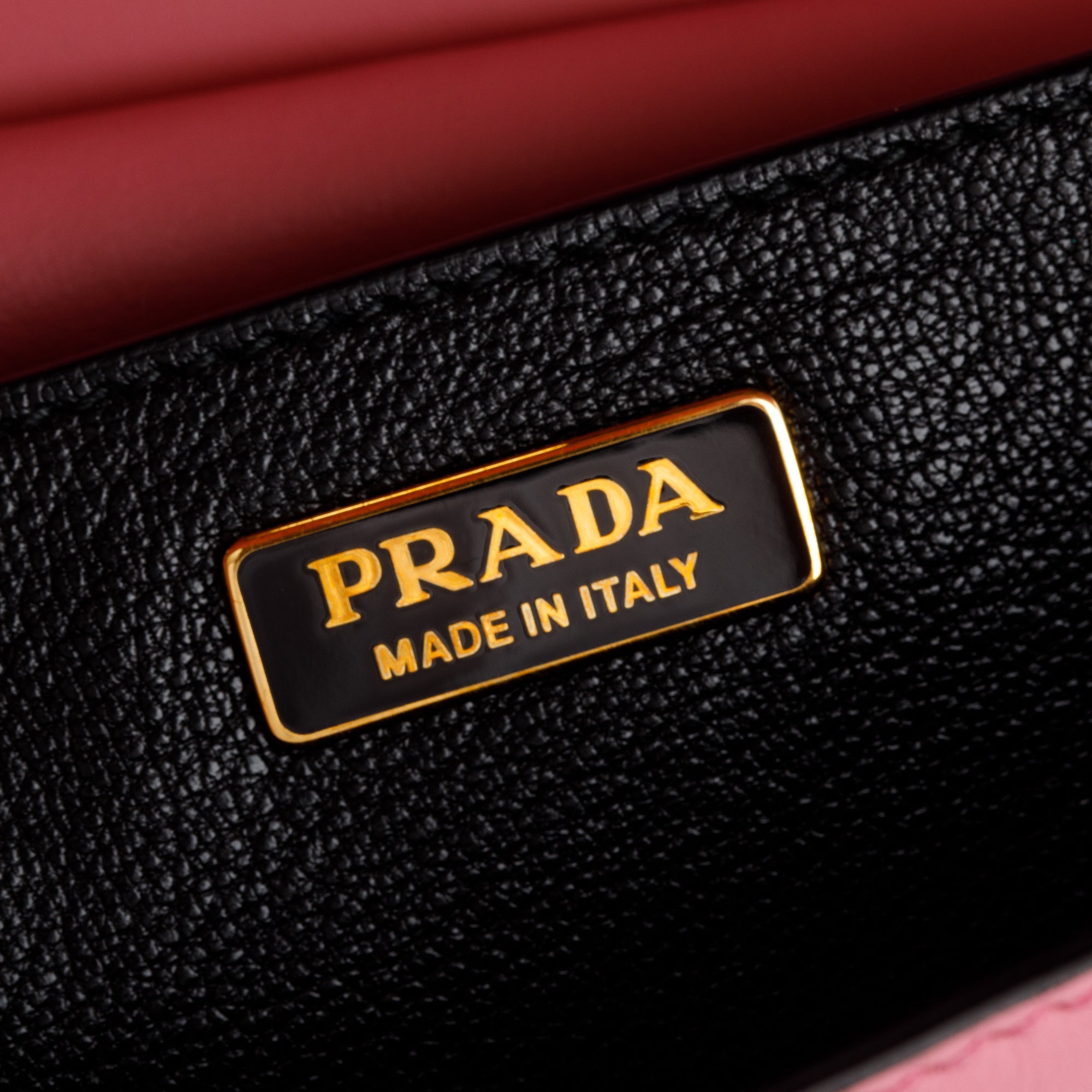Prada Pink/Black City Calf Saffiano Cahier Bag