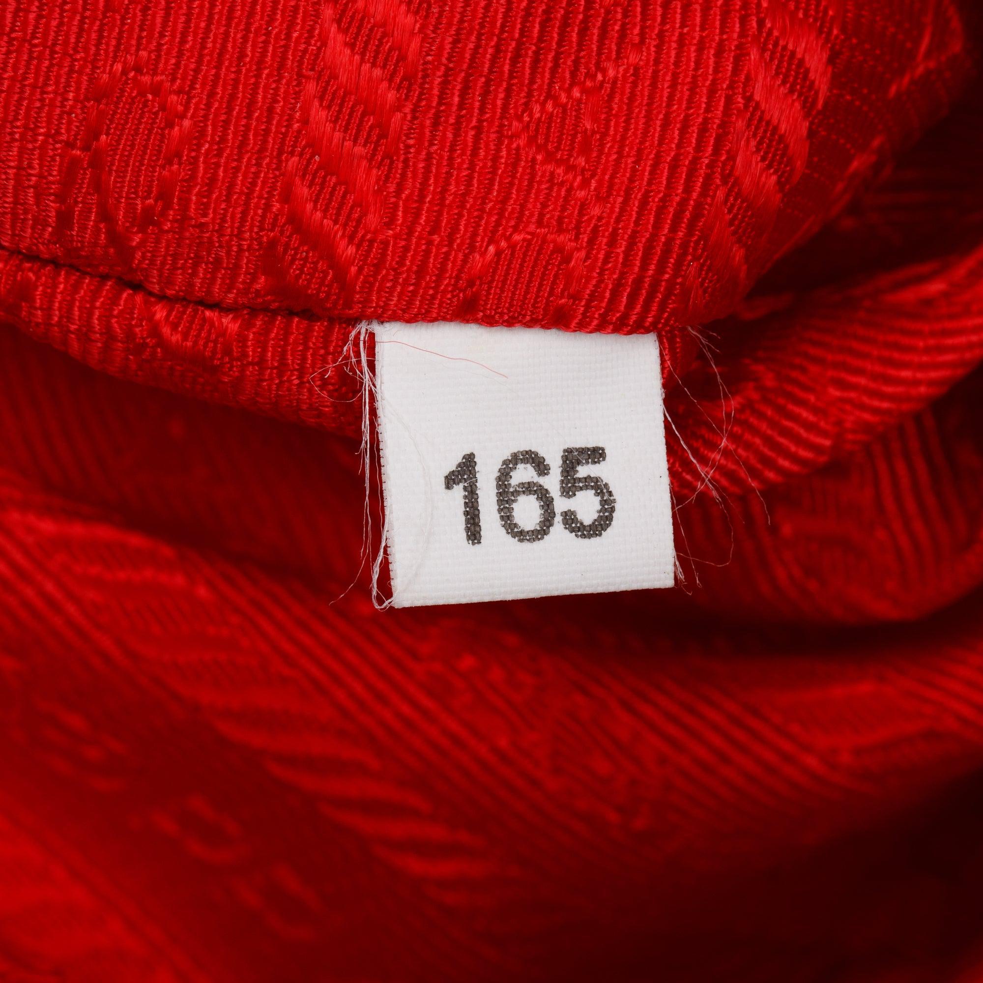 Prada Red Patent Leather Trimmed Tessuto Nylon Tote